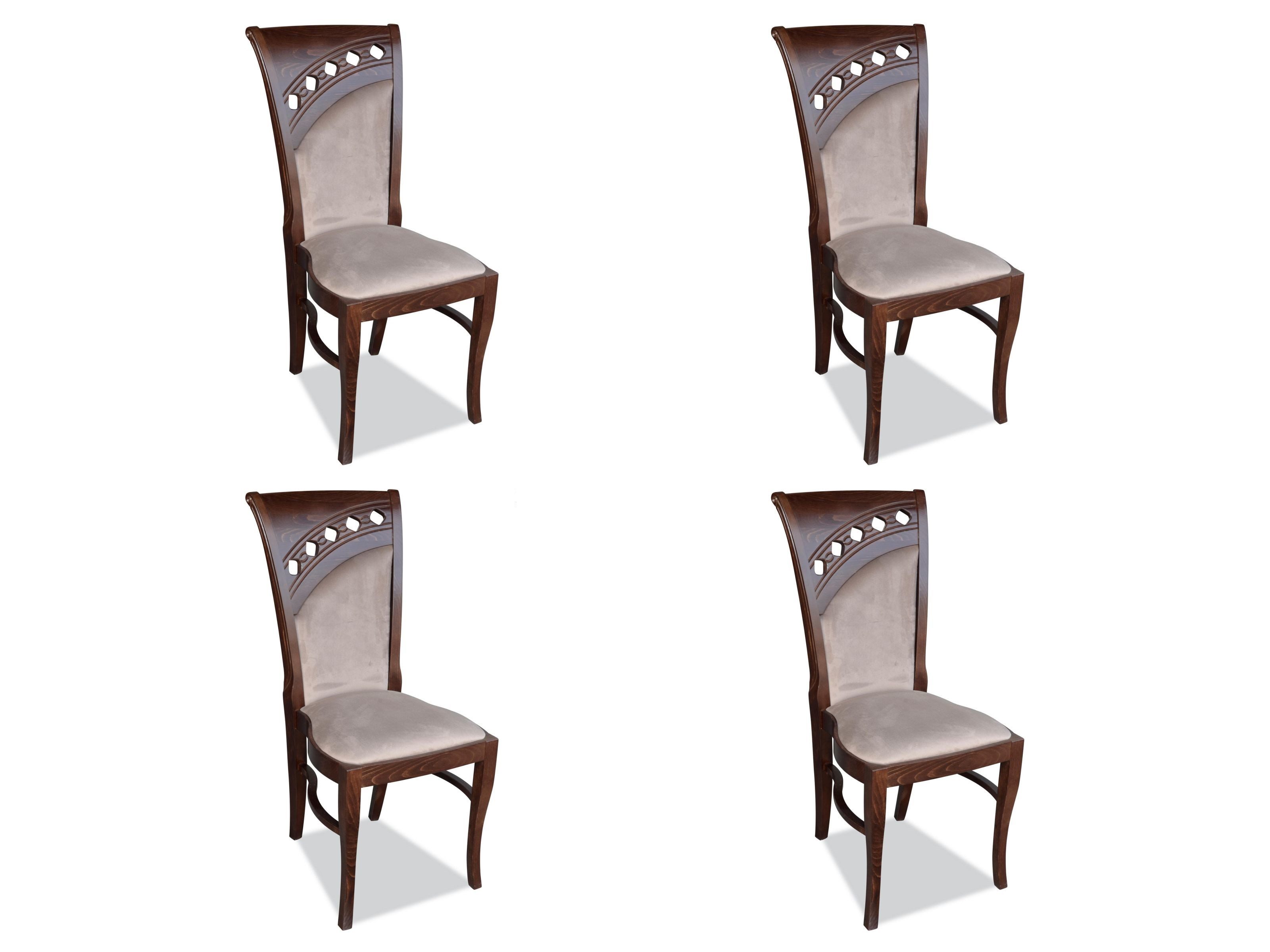 Xlmoebel Sitzgruppe Esszimmer-Stühle aus Samt-Textil in elegantem Design, (4-tlg., 4x), Hergestellt in Europa