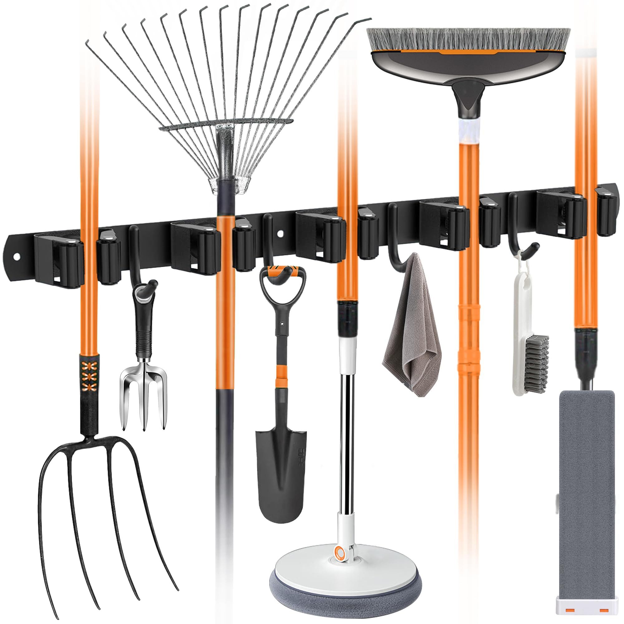 FOUORTUNATE-BEE Wandhaken Besenhalterung Wand, (5 Halter + 4 Haken Edelstah günstig online kaufen