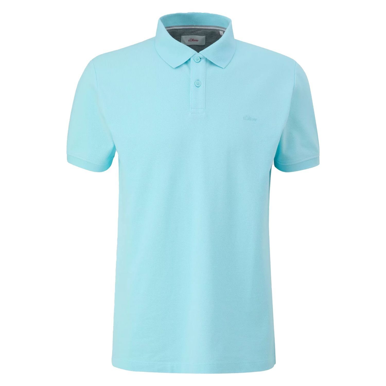 s.Oliver Poloshirt Basic (1-tlg) Piqué, Kragen, Knöpfe, Logo-Stickeri