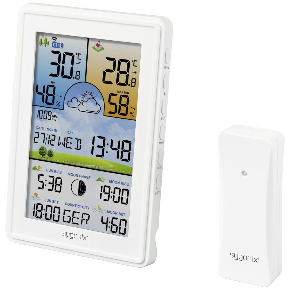 Sygonix Sygonix SY-5509564 Digitale-Wetterstation Vorhersage für 12 bis 24 St Wetterstation
