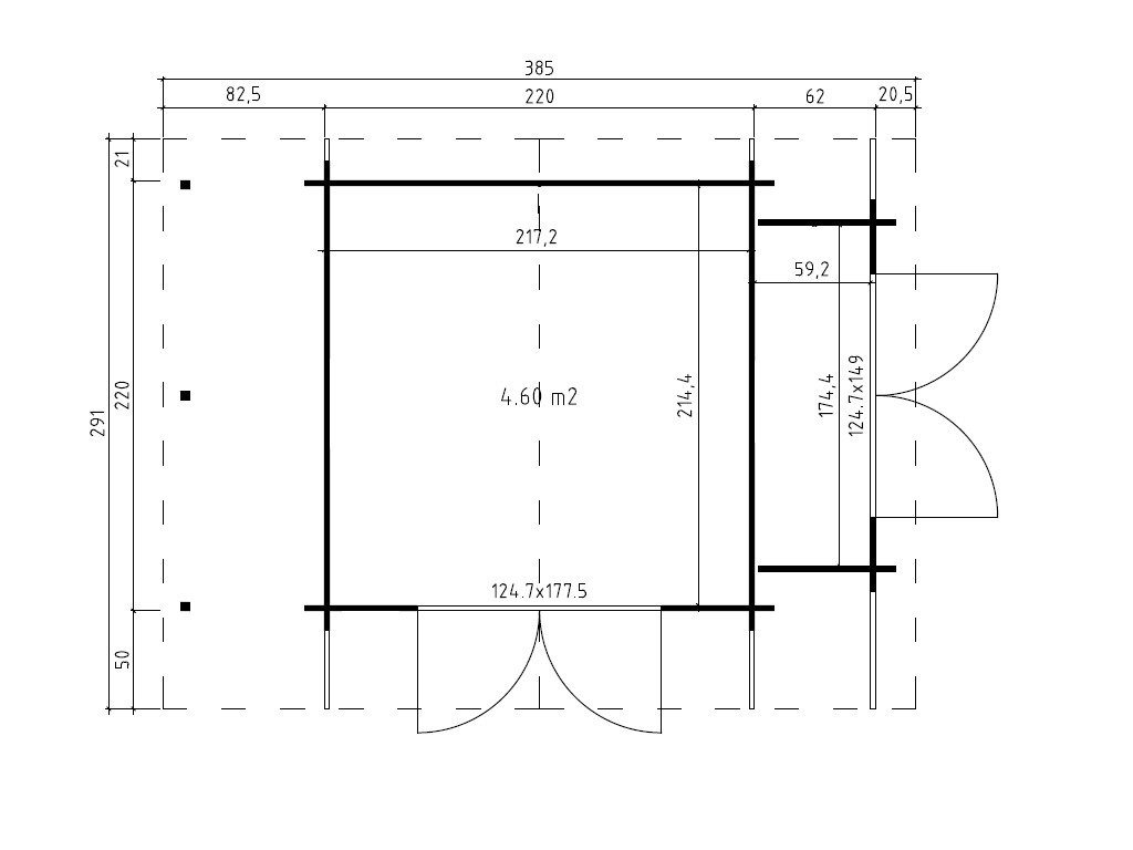 LASITA MAJA Gartenhaus Gerätehaus Blockbohlenhaus Vilano 2 28 mm naturbelassen, BxT: 380x289 cm, Anbaudach & Anbauschrank, 28 mm Wandstärke, Einzeltür mit Kunstglas...