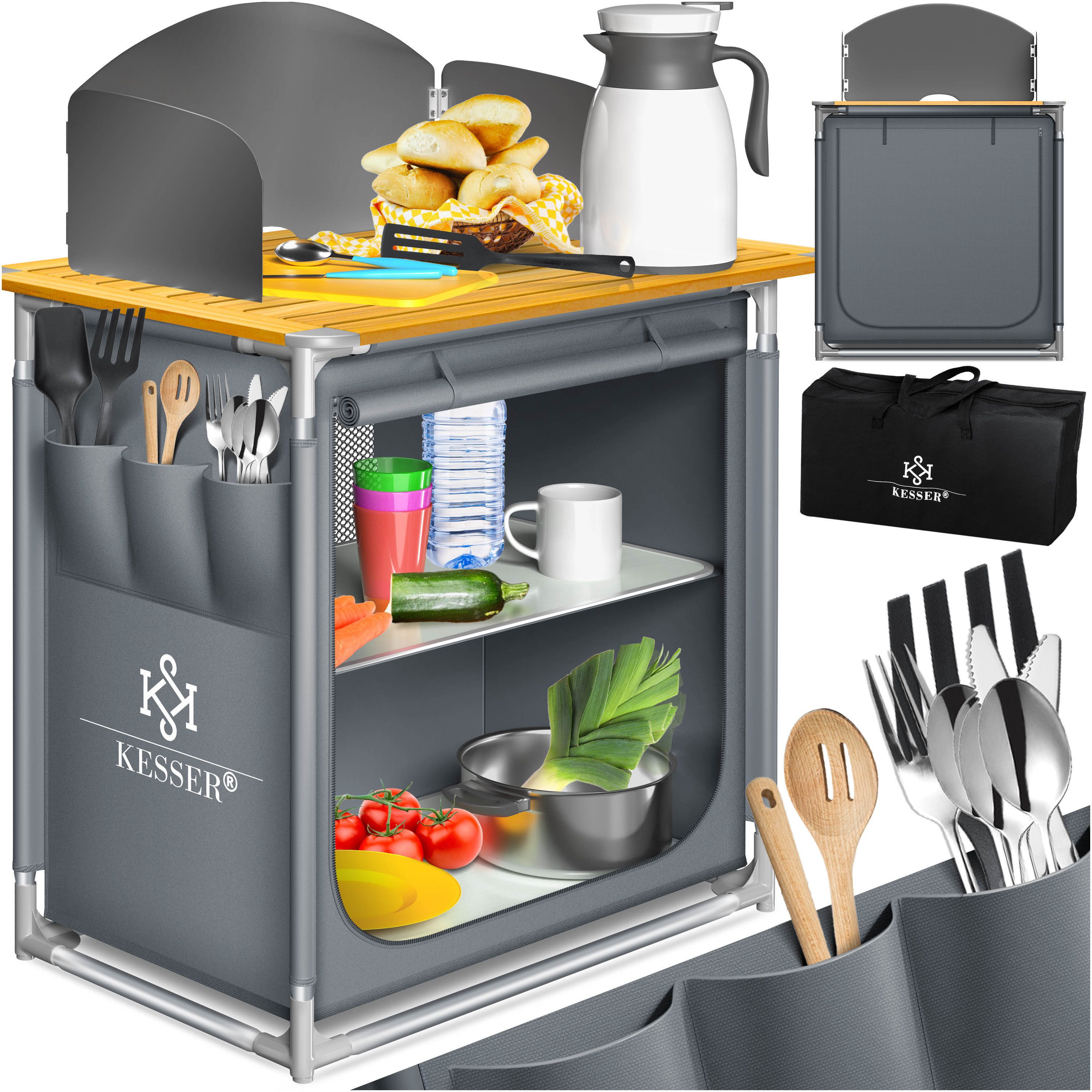 KESSER Campingschrank Campingschrank, Campingküche mit Aluminiumgestell