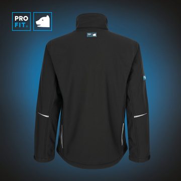 PRO FIT by Fitzner Arbeitsjacke Softshell Schwarz (1, Stück) Winddicht, Wasserdicht, Reflektierend, Atmungsaktiv