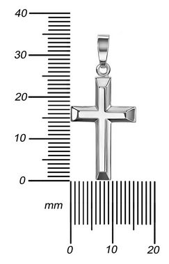 JEVELION Kreuzkette Kreuz Anhänger 925 Silber (Silberanhänger, für Damen und Herren), Mit Silberkette 925 - Länge wählbar 36 - 70 cm.