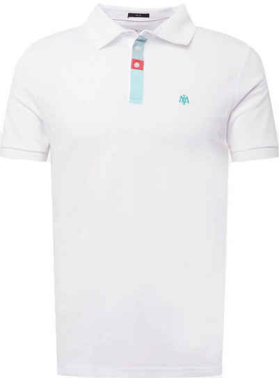 Mavi Poloshirt Polo Tee White dezente blaue Knopfleiste