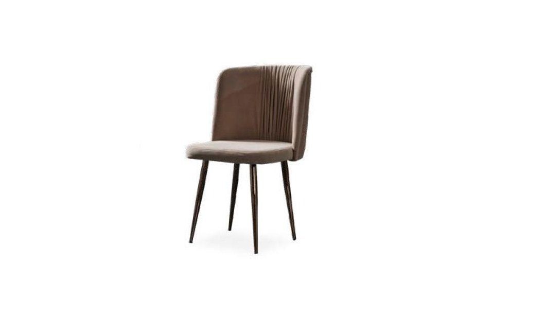 JVmoebel Esszimmerstuhl Stuhl Lehnstuhl Design Stühle Sessel Sitz Holz Luxus Grau