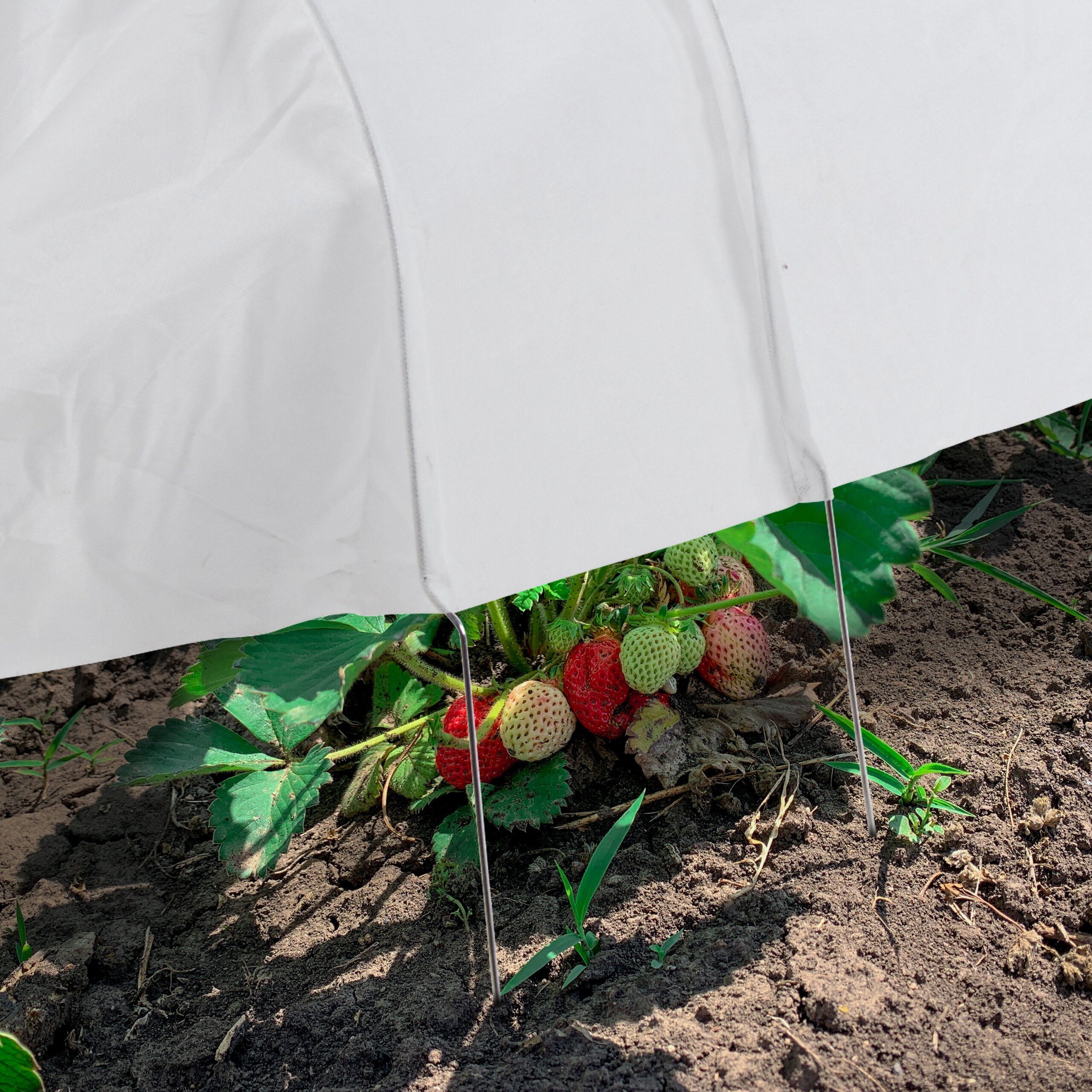 relaxdays Pflanztunnel aus Vlies 5 m 2er Set