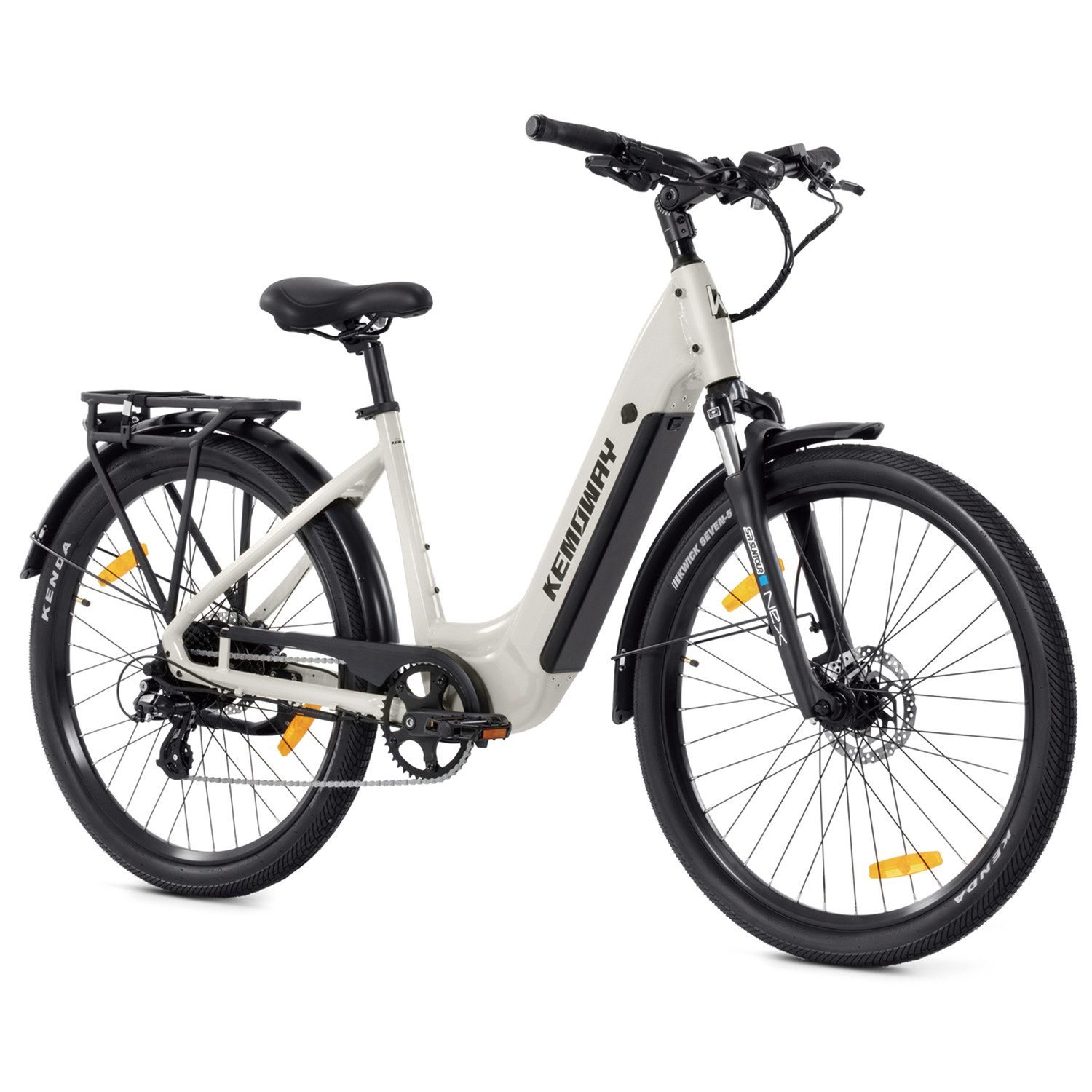 KEMOWAY E-Bike Cityrad E-Bike 27,5 Zoll City E-Bike 250W Heckmotor 48V 720Wh Akku K5R, 8 Gang, Heckmotor, 720 Wh