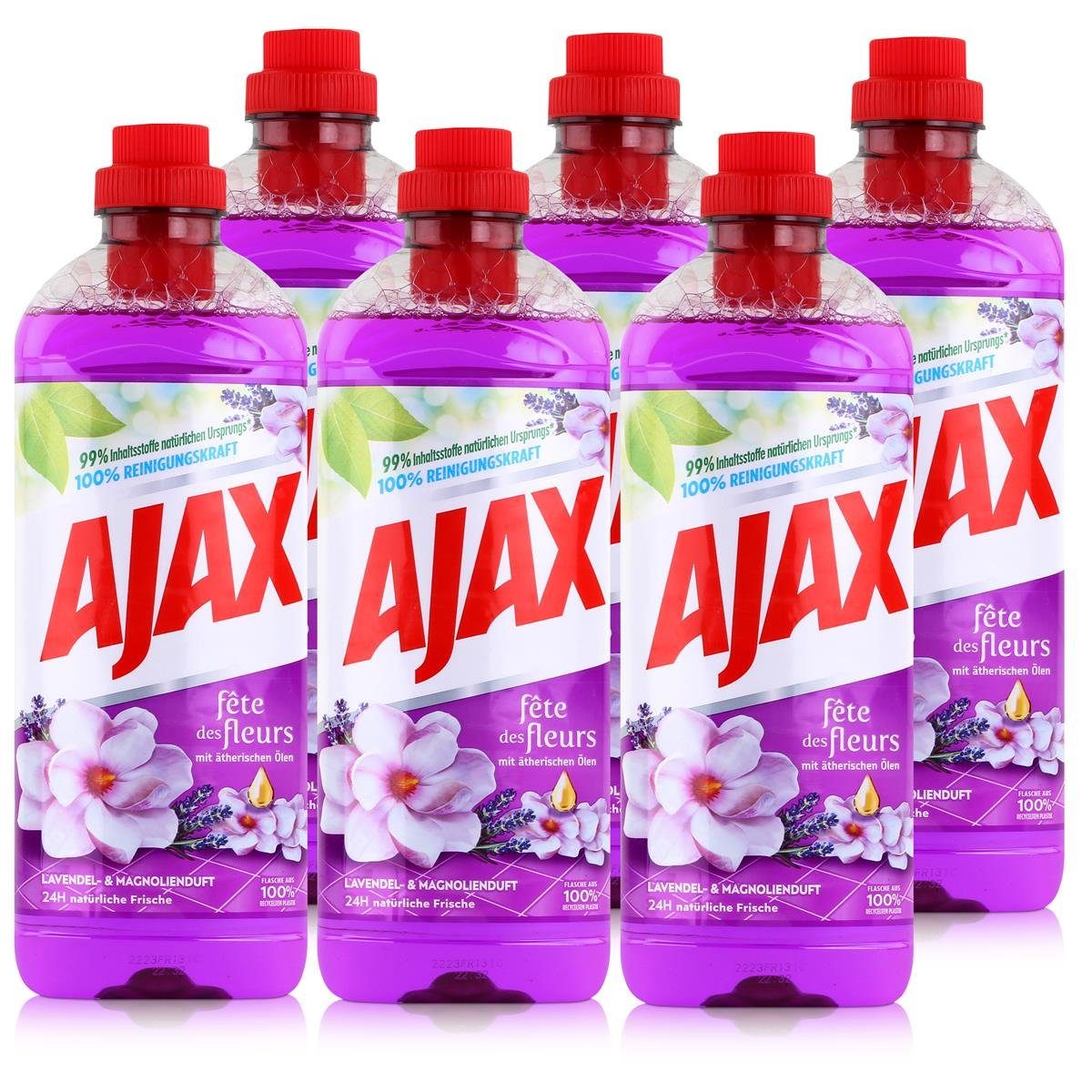 Bodenreiniger (6e Ajax Liter 1 Magnolie AJAX Allzweckreiniger Allzweckreiniger - Lavendel- &