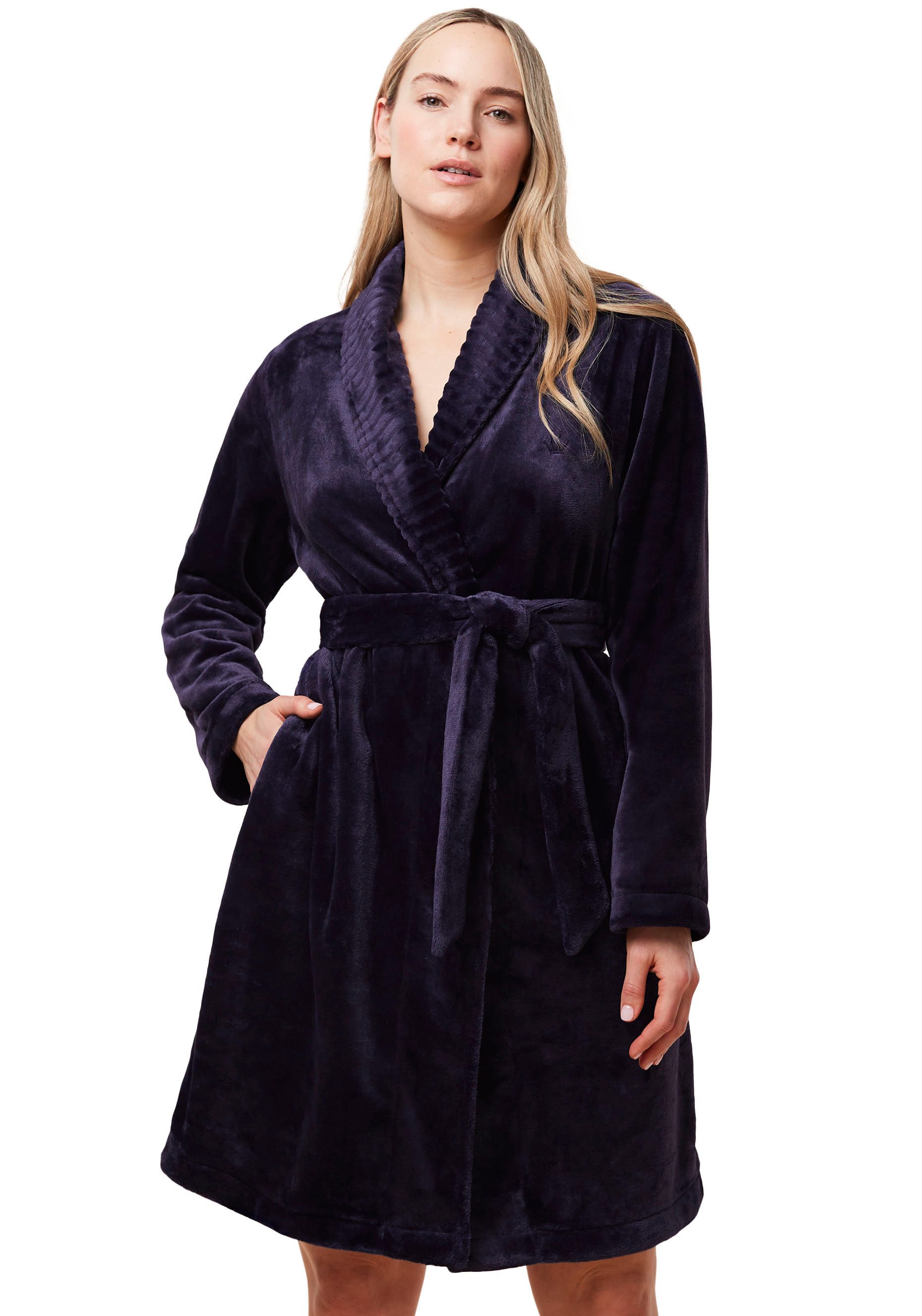 Damen Kapuzen-Bademantel - Weiche Robe mit Charakter-Ohren