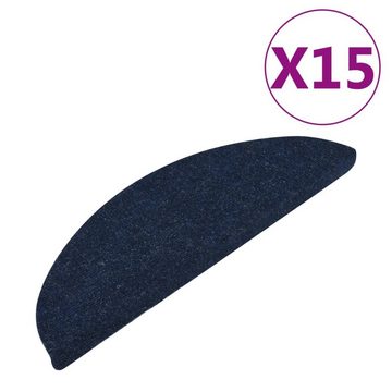 Stufenmatte Stufenmatten Selbstklebend 15 Stk 65x26 cm Blau, vidaXL, Höhe: 3 mm