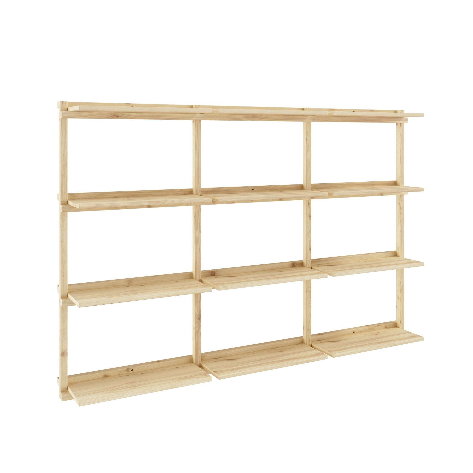 Karup Design Wandregal Groove Shelving Big, Wandregal, Aufbewahrung, Deko, Platzsparend, inkl. 12 Abnehmbare Regalböden aus FSC®-zertifiziertem Massivholz