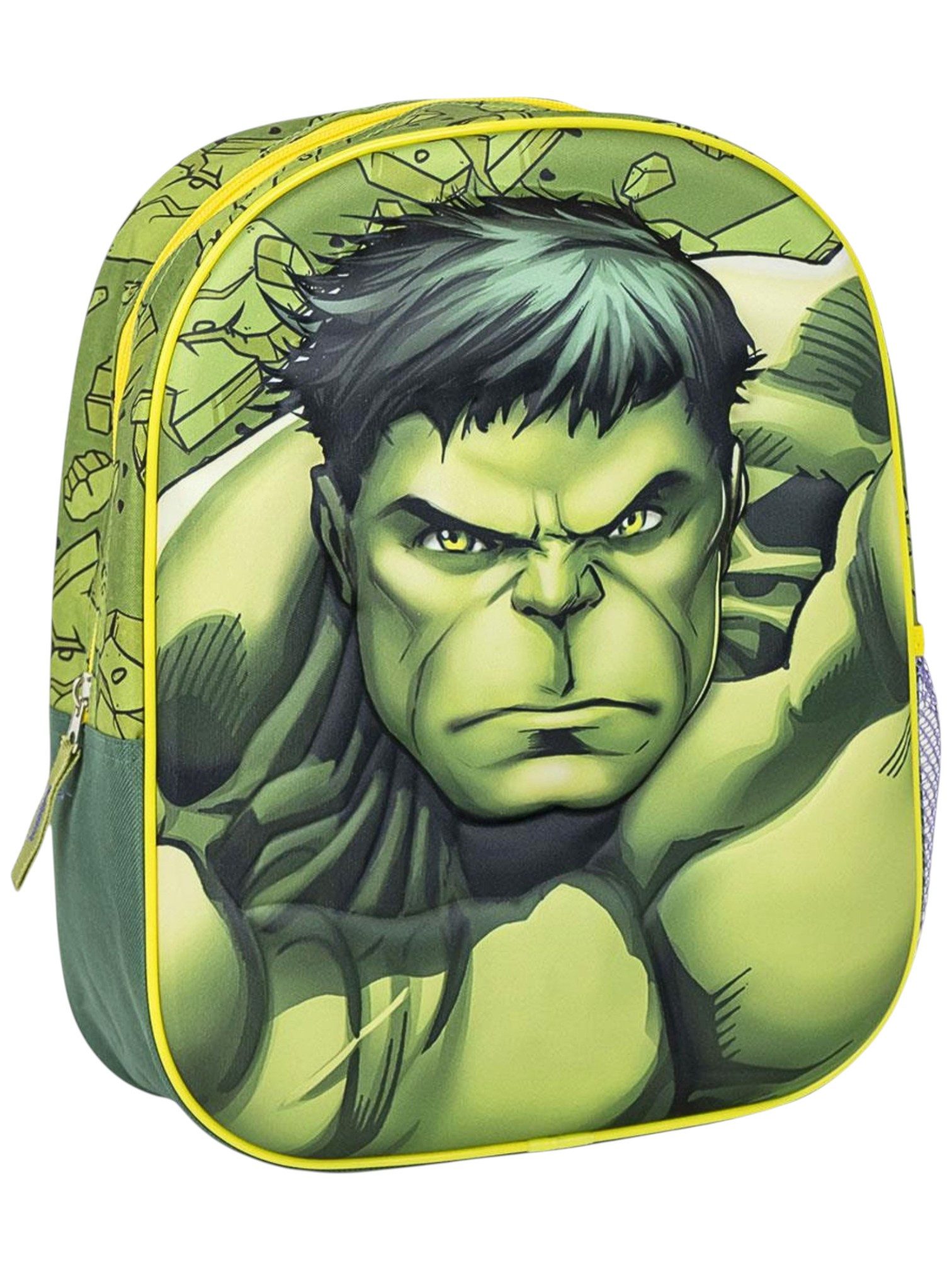 Cerdá Kindergartentasche HULK, 3D Kinder-Rucksack 31x25x10 cm