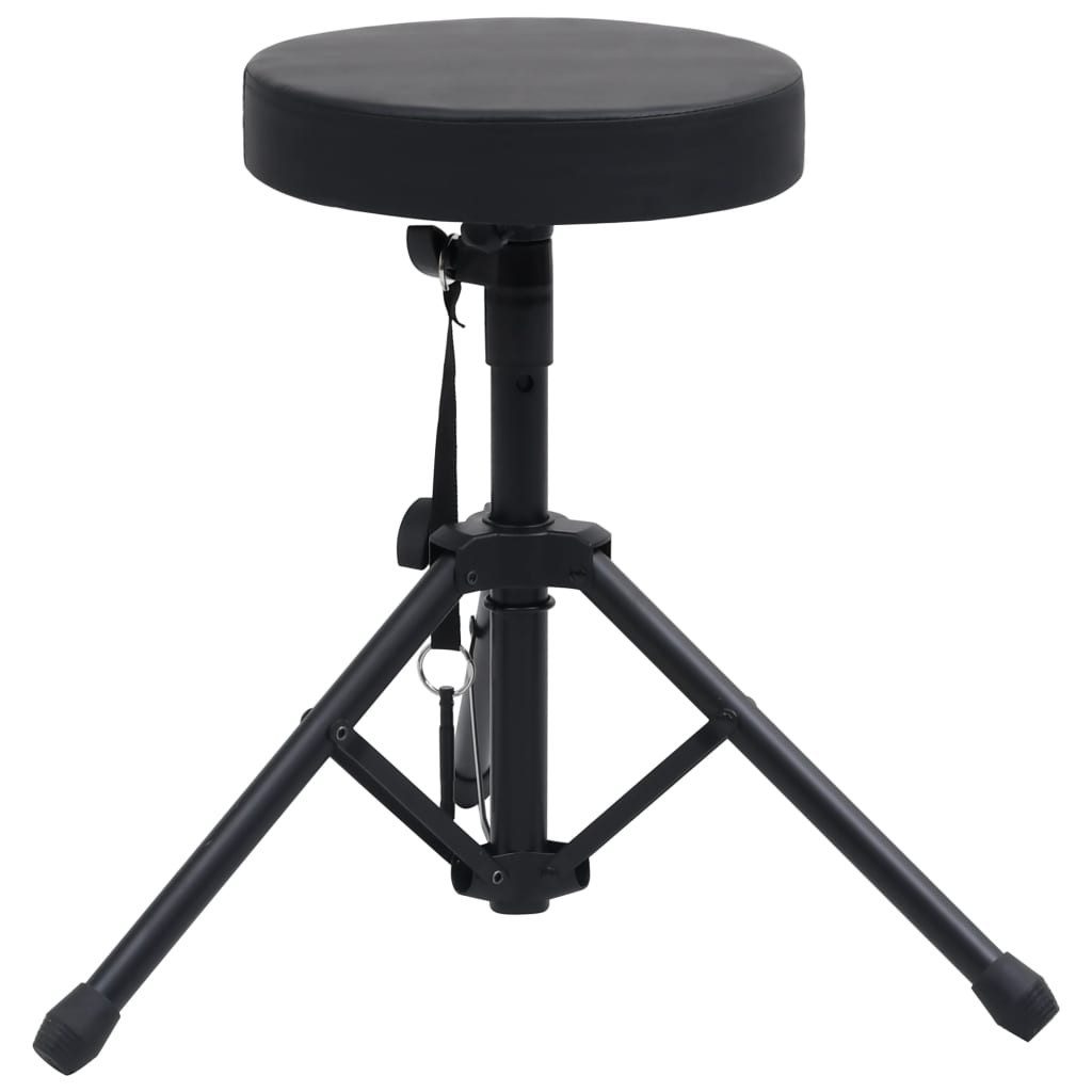 vidaXL Hocker, Verstellbarer Drumhocker Schwarz Rund günstig online kaufen