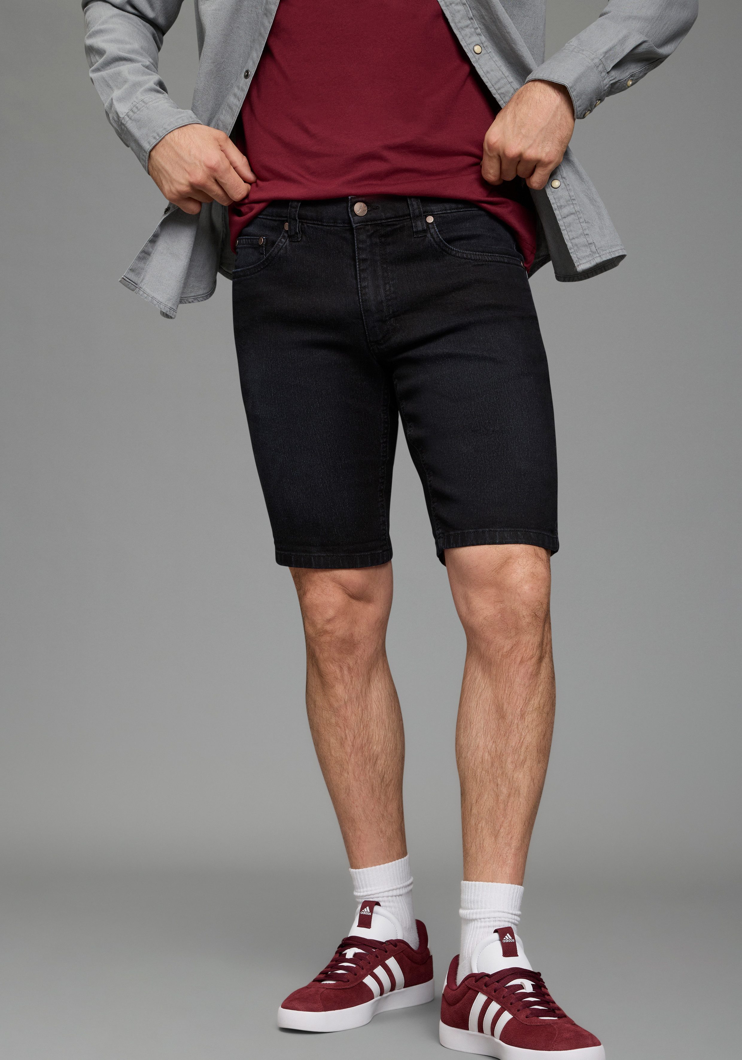 Arizona Jeansshorts Doppelpack Denimshorts (2er-Pack) Regular-Fit, gerade geschnittenes Bein