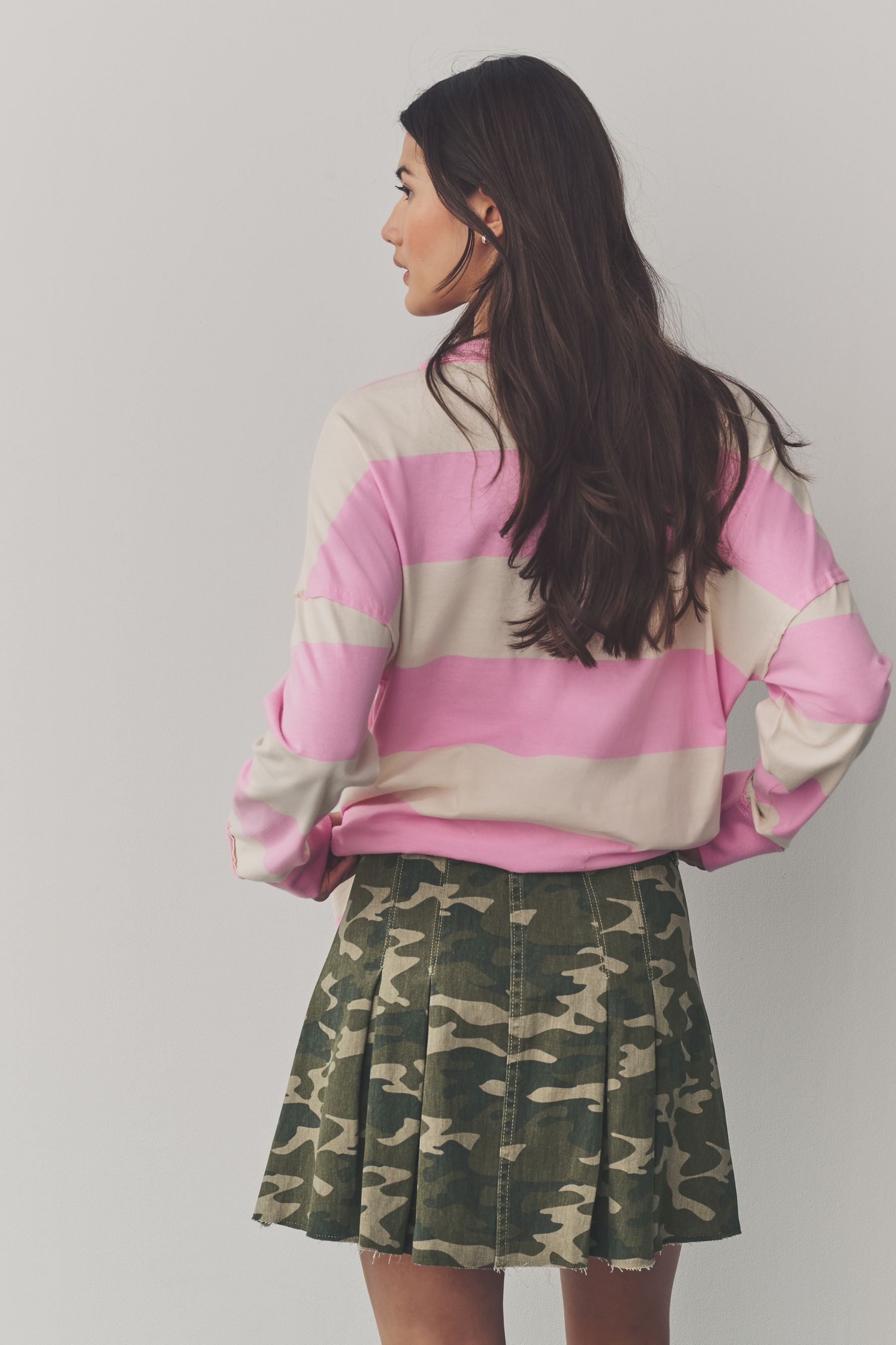 Next Faltenrock Denim-Minirock mit Falten (1-tlg) günstig online kaufen