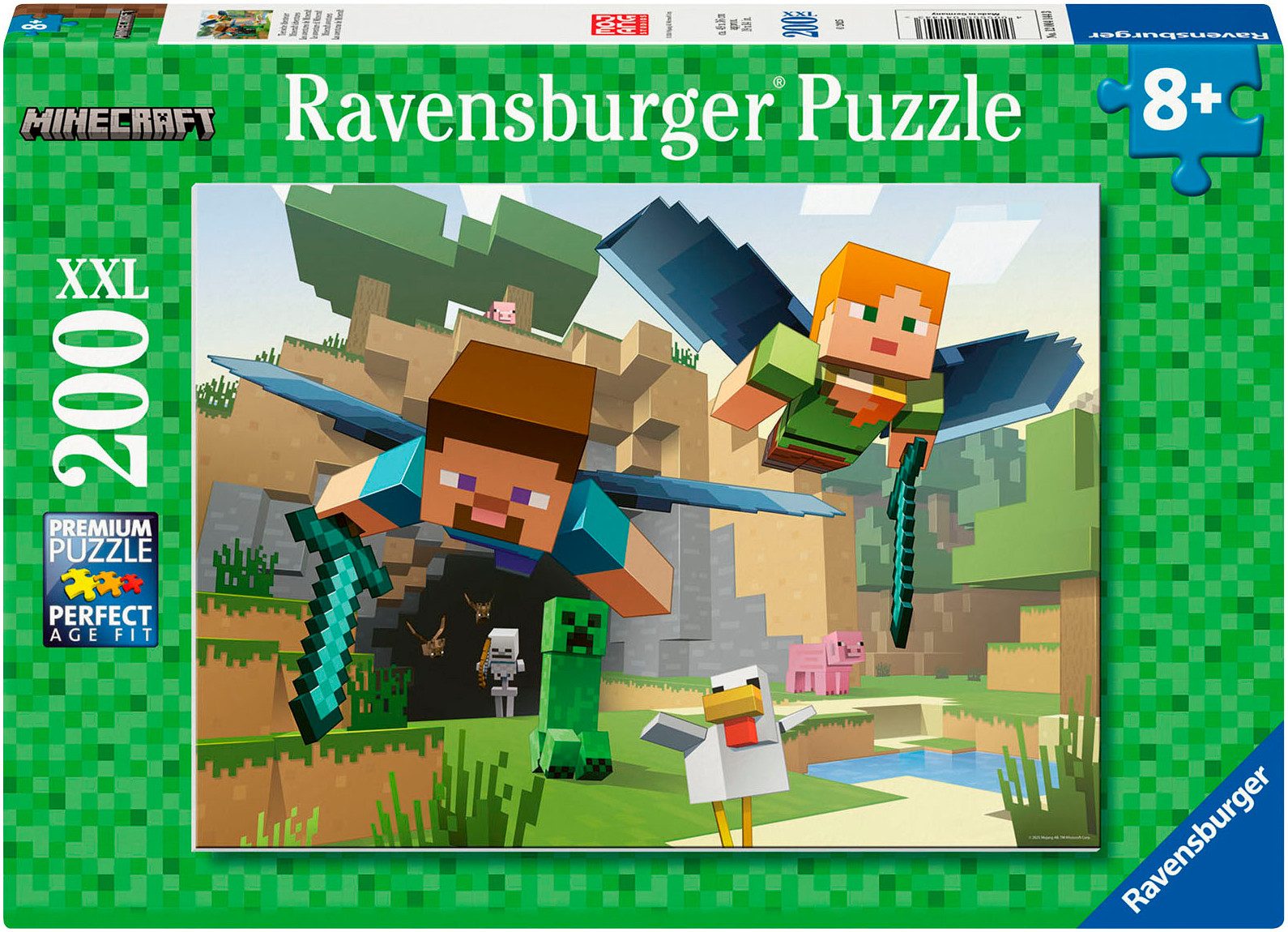 Ravensburger Puzzle Minecraft, Tierische Abenteuer, 200 günstig online kaufen