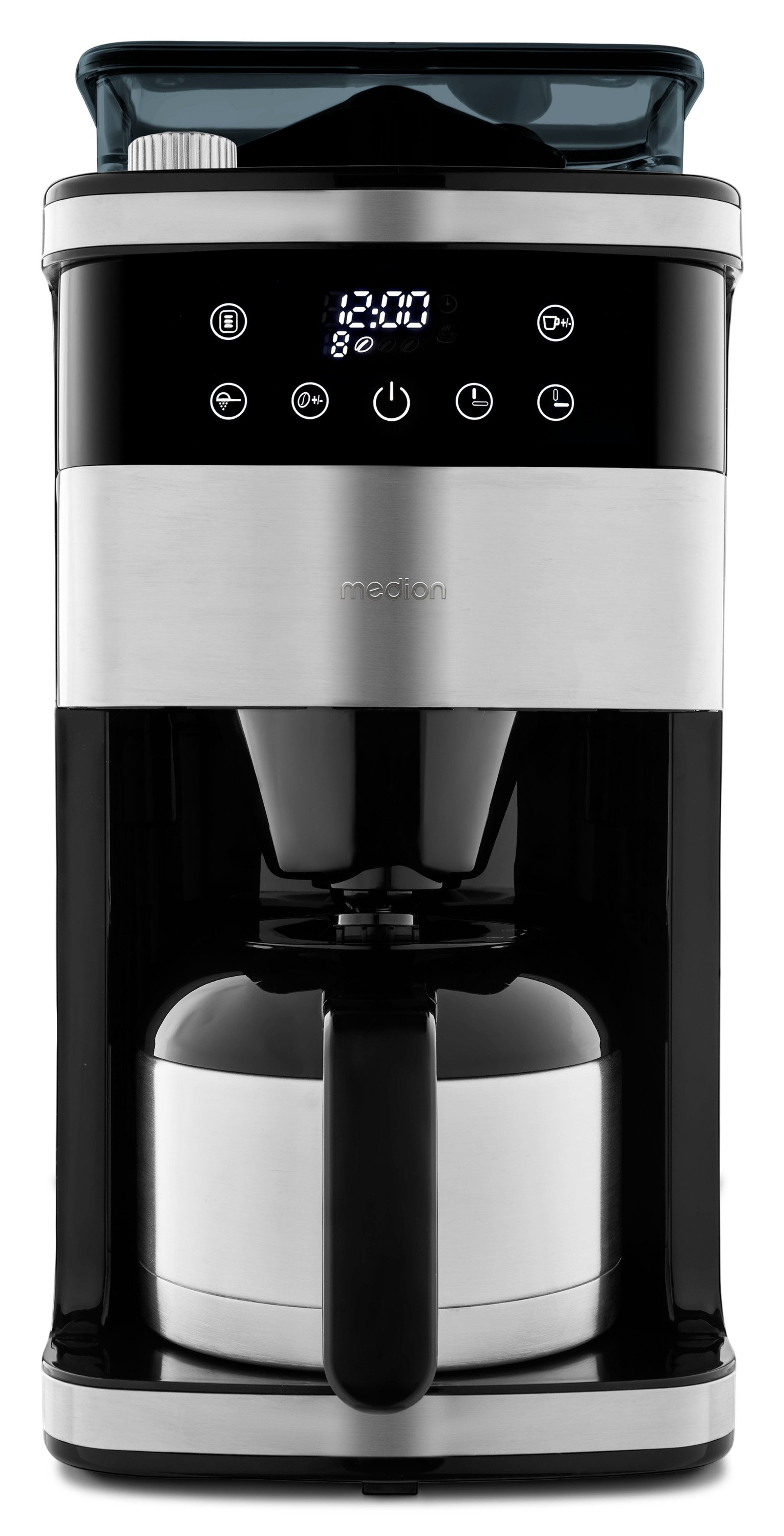 Medion® Kaffeemaschine mit Mahlwerk MD 19911, Permanentfilter, Tropfstopp, automatische Abschaltung