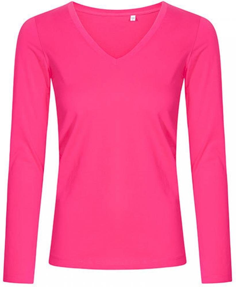 Promodoro Langarmshirt Damen V-Neck T-Shirt Longsleeve, günstig online kaufen