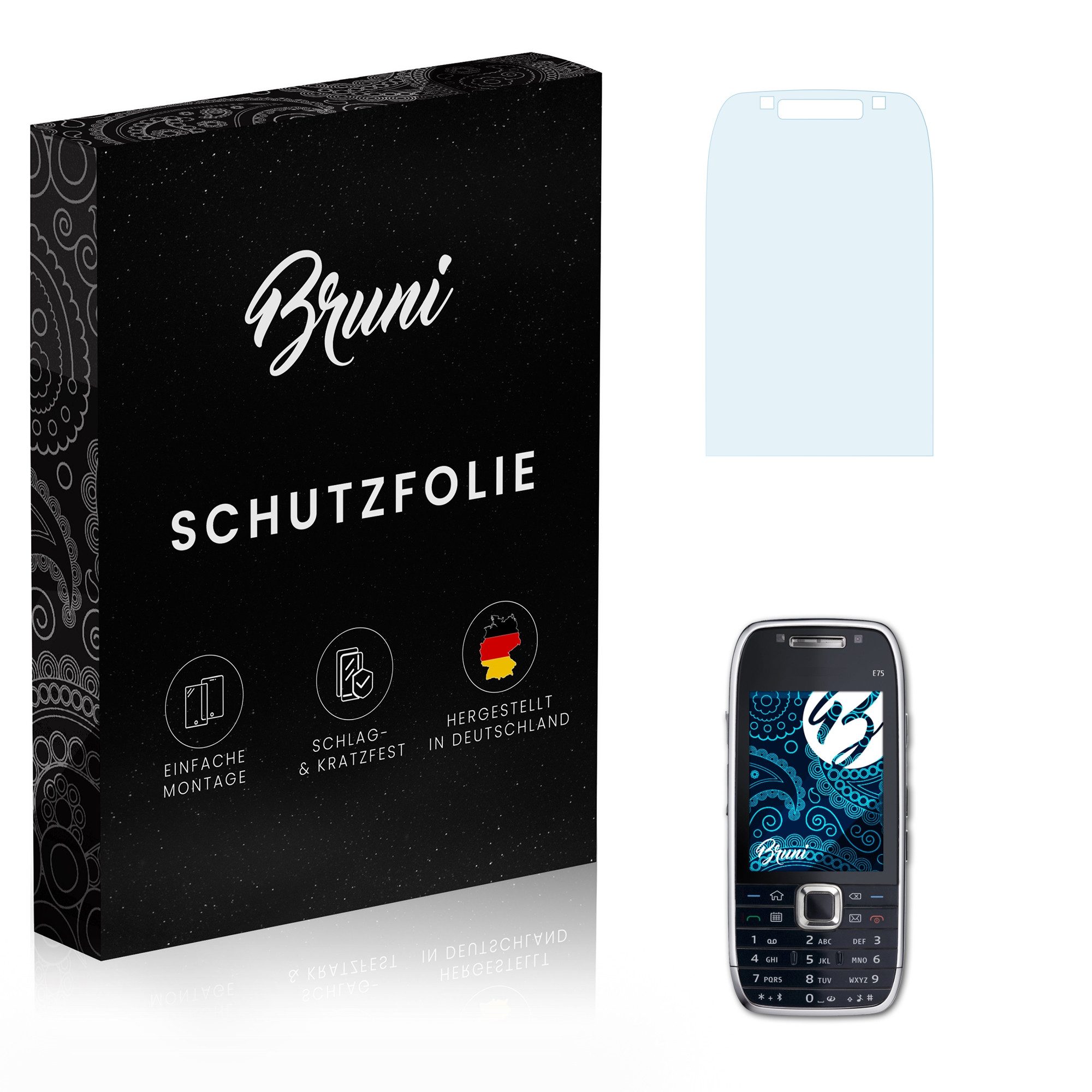 Schutzfolie Glasklare Displayschutzfolie für Nokia E75