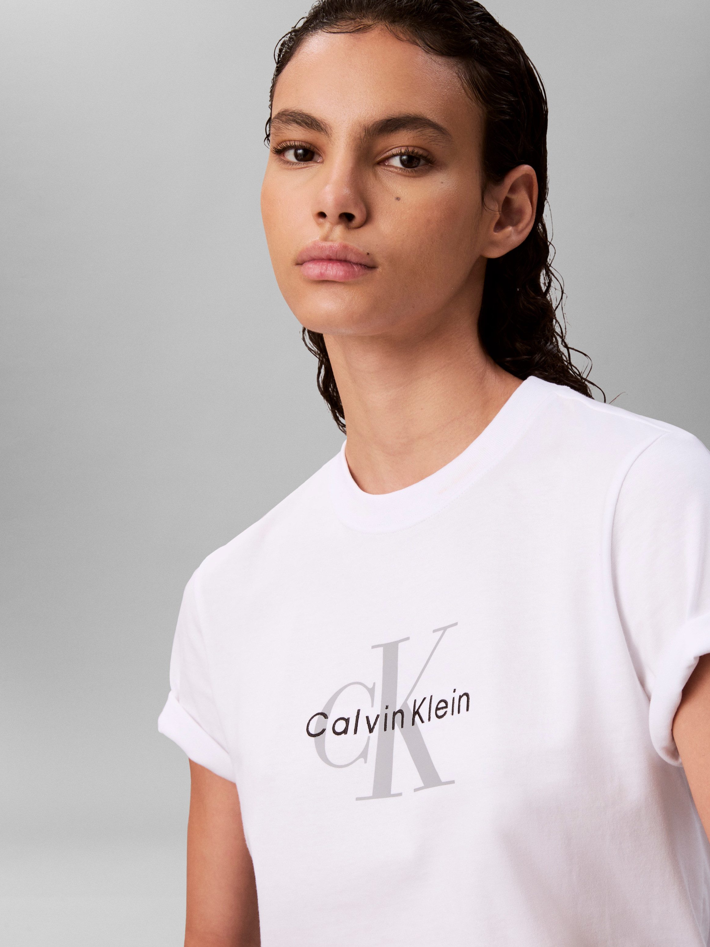 Calvin Klein Jeans T-Shirt HERO SS CLASSIC MONOLOGO CNECK T, Logoschriftzug
