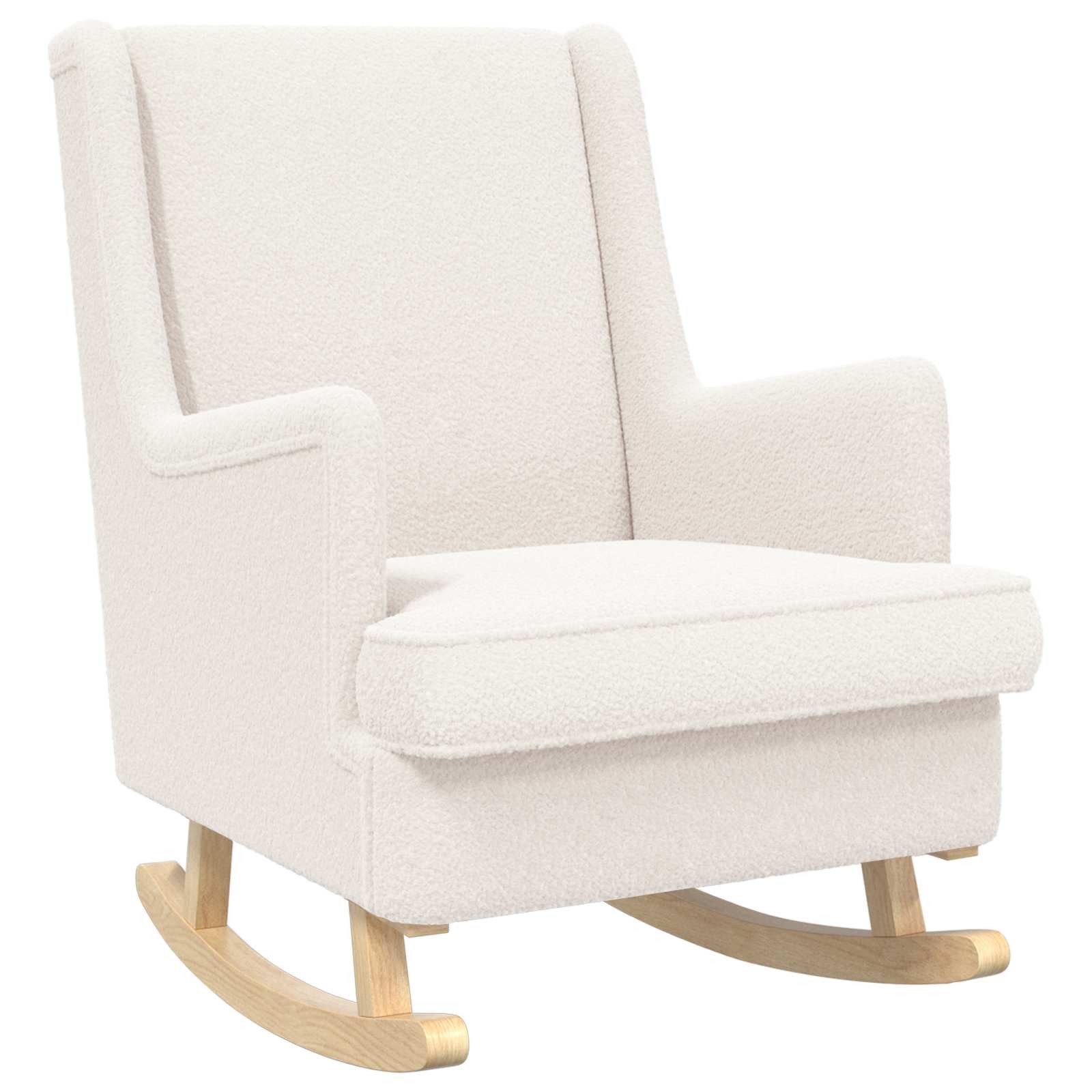 vidaXL Schaukelstuhl Schaukelstuhl Creme 62 x 80 x 85 cm Schafstoff (1 St)