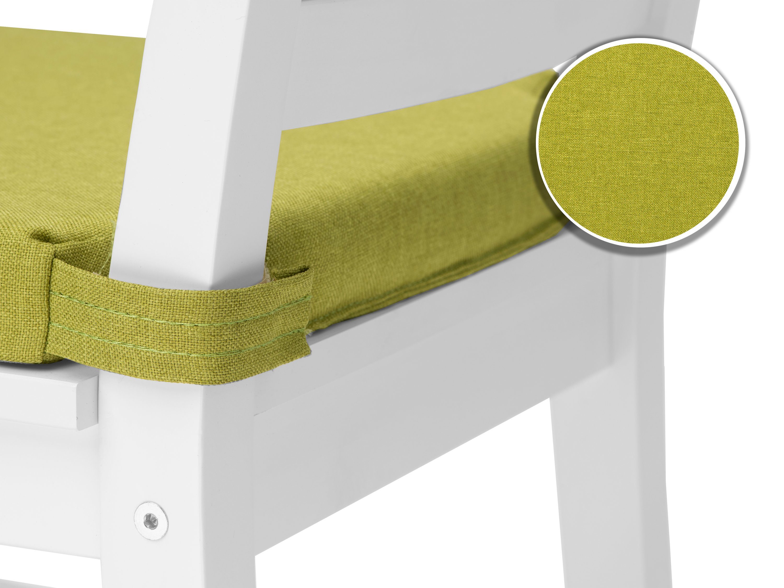 sunnypillow Stuhlkissen 4er Set Kissen Maße: 42 (vorne), 35 (hinten) x 40 x 5 cm