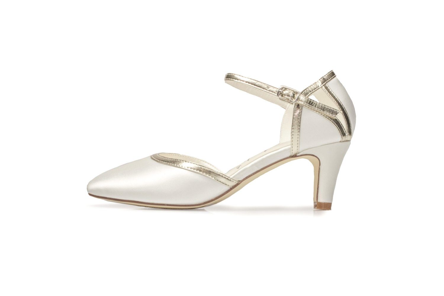 White Lady 753 ivory Satin Pumps