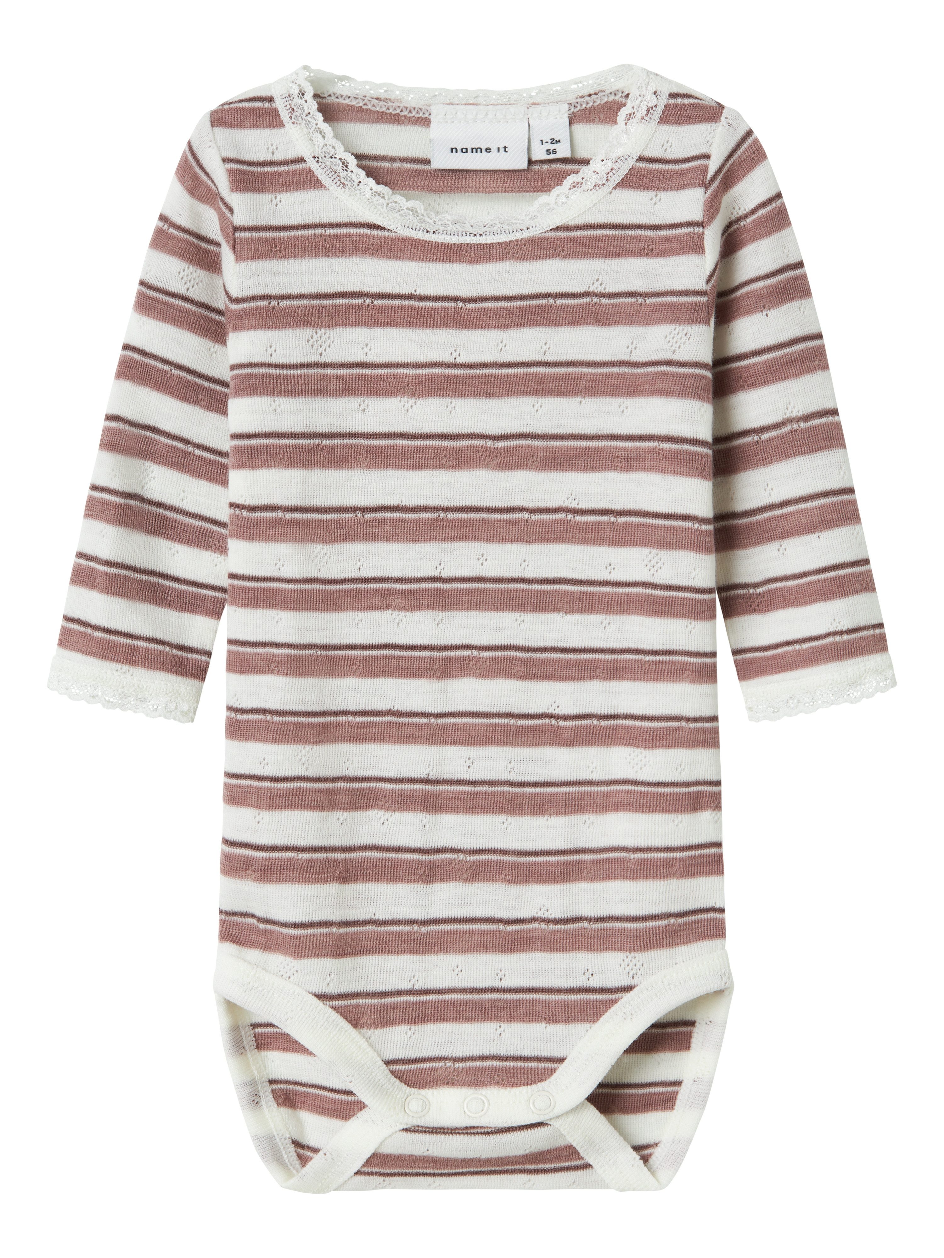 Name It Langarmbody NBFWANG WOOL NEEDLE LS BODY NOOS aus reiner Merinowolle