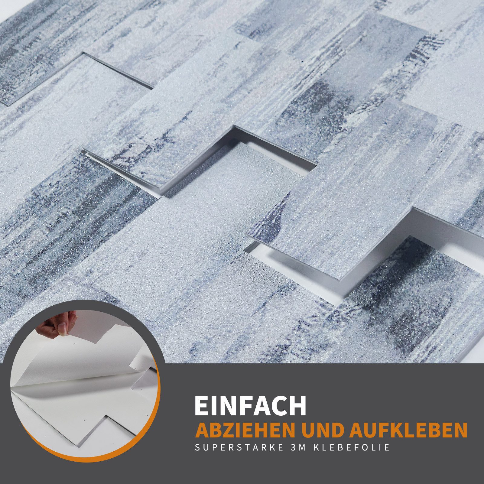 FIVMEN Fliesenaufkleber 30cm x 30cm,10 Stück Küche Bad Metro Fliesen PVC Klebefliesen, Mit Selbstklebendes Wasserdichtes, Wandfliesen Dekor