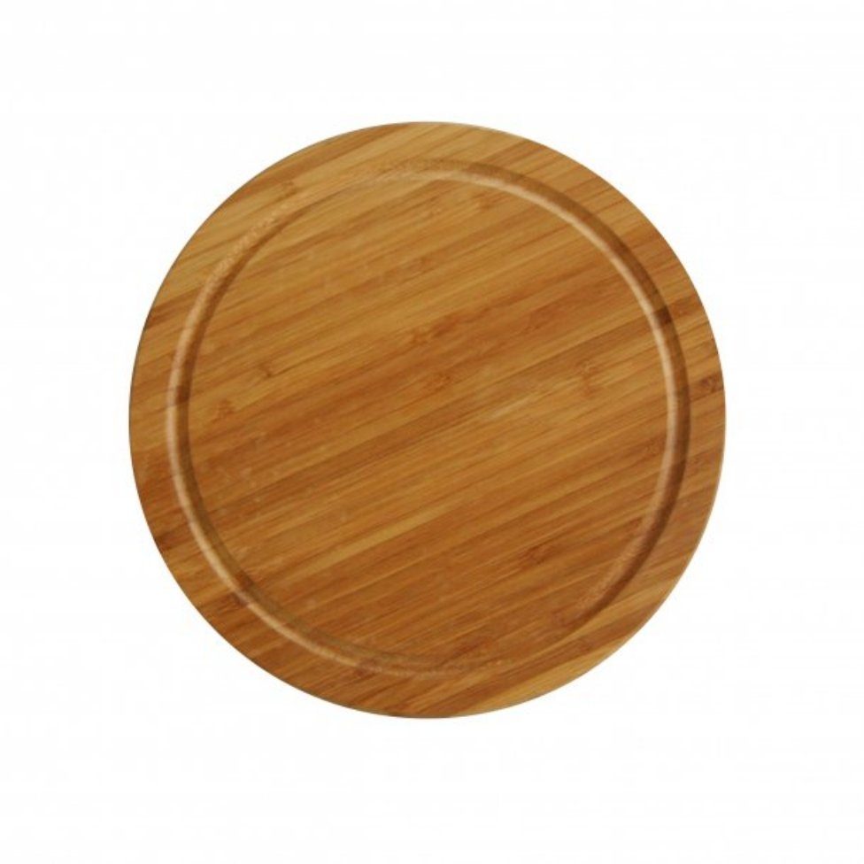 axentia Стейк тарелка Fleischteller, Bambus, Saftrille, Ø 25cm 260466, (1 St)