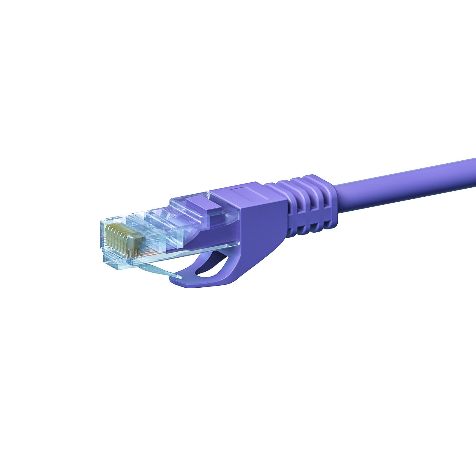 Danicom CAT 5e Netzwerkkabel U/UTP – 0.25 Meter - Violett - CCA Netzwerkkabel, RJ45, RJ45 (25 cm), Cat5e, CCA
