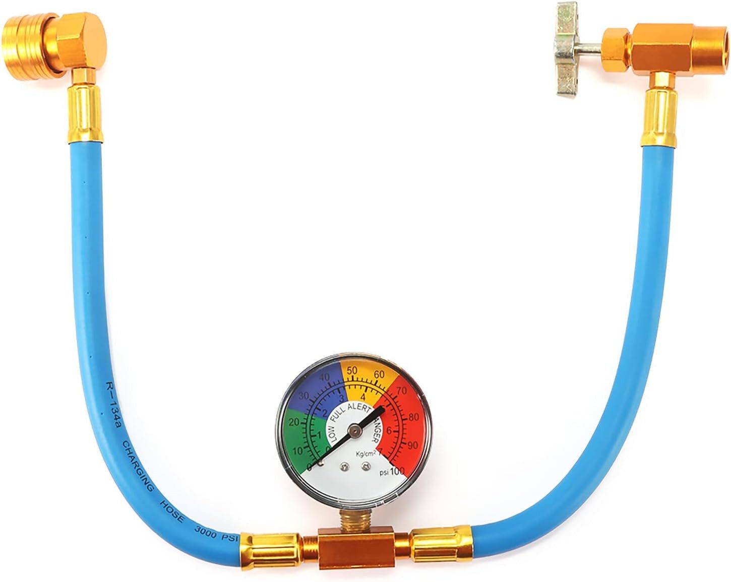 FELIXLEO Klimaanlagenschlauch R134A Klimaanlage Kältemittel Aufladeschlauch mit Messgerät 1/2 Zoll