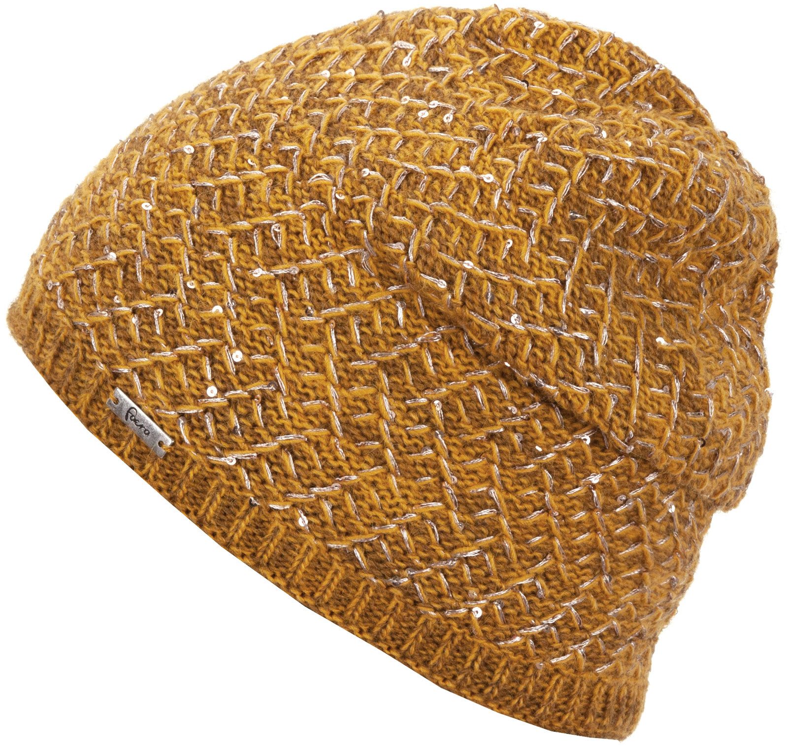 Faera Strickmütze Wintermütze Damen Mütze Beanie Haube gefüttert Strickmütze Damenmütze