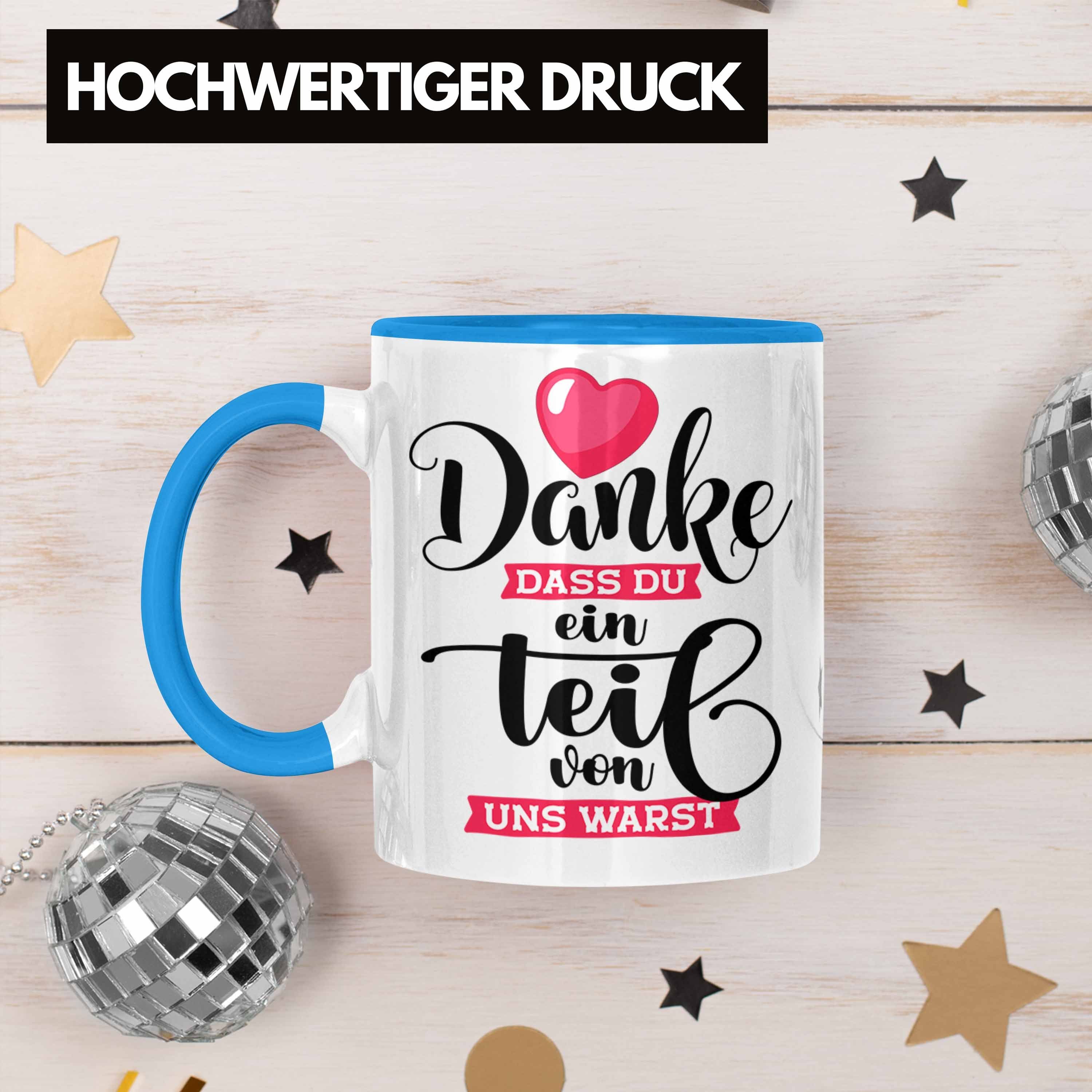 Tasse Abschiedsgeschenk Tasse Trendation Jobwechsel Kollegin Dass Kollege Blau Du Danke Ein