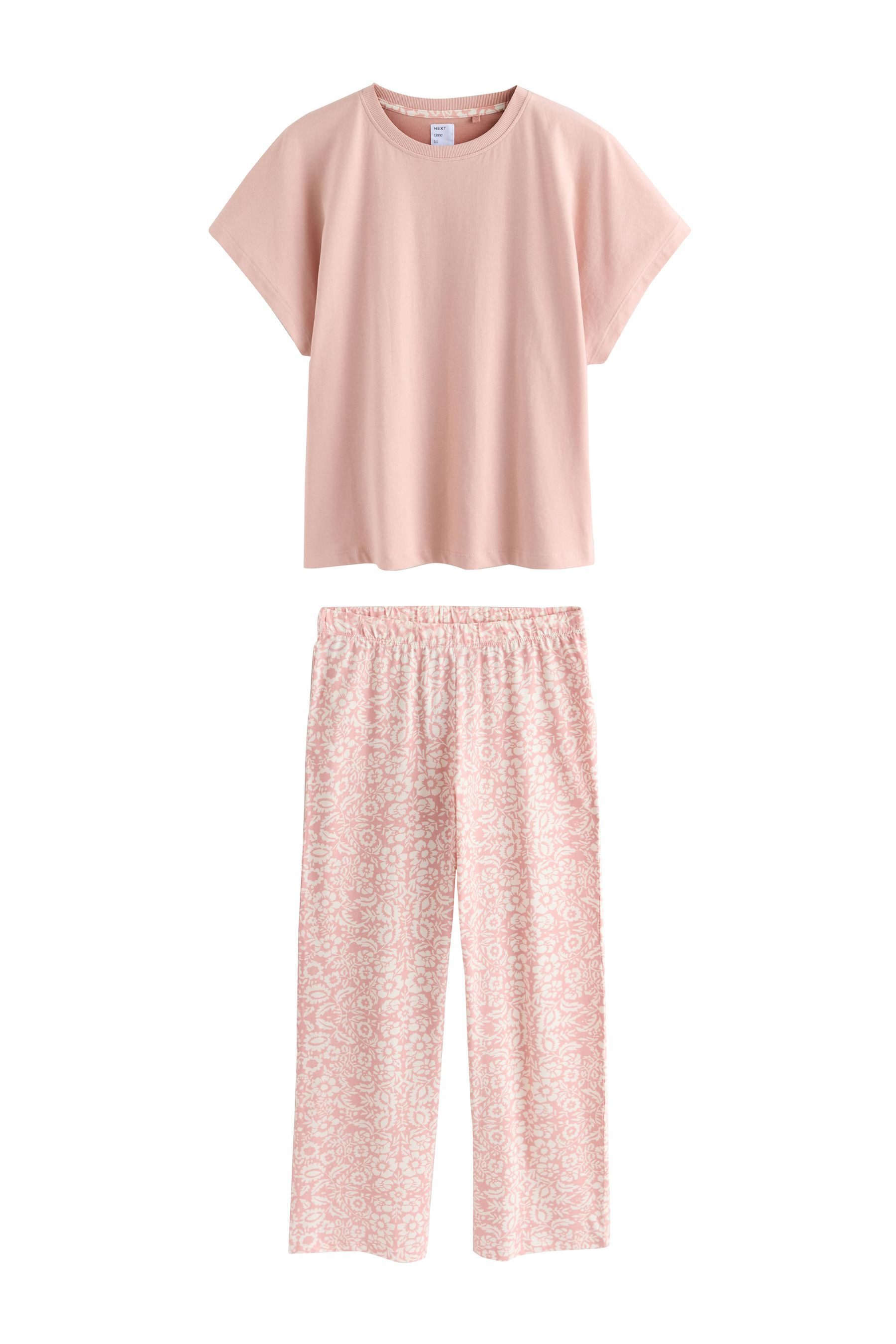 Next Pyjama Kurzarm-Schlafanzug aus 100 % Baumwolle (2 tlg) günstig online kaufen