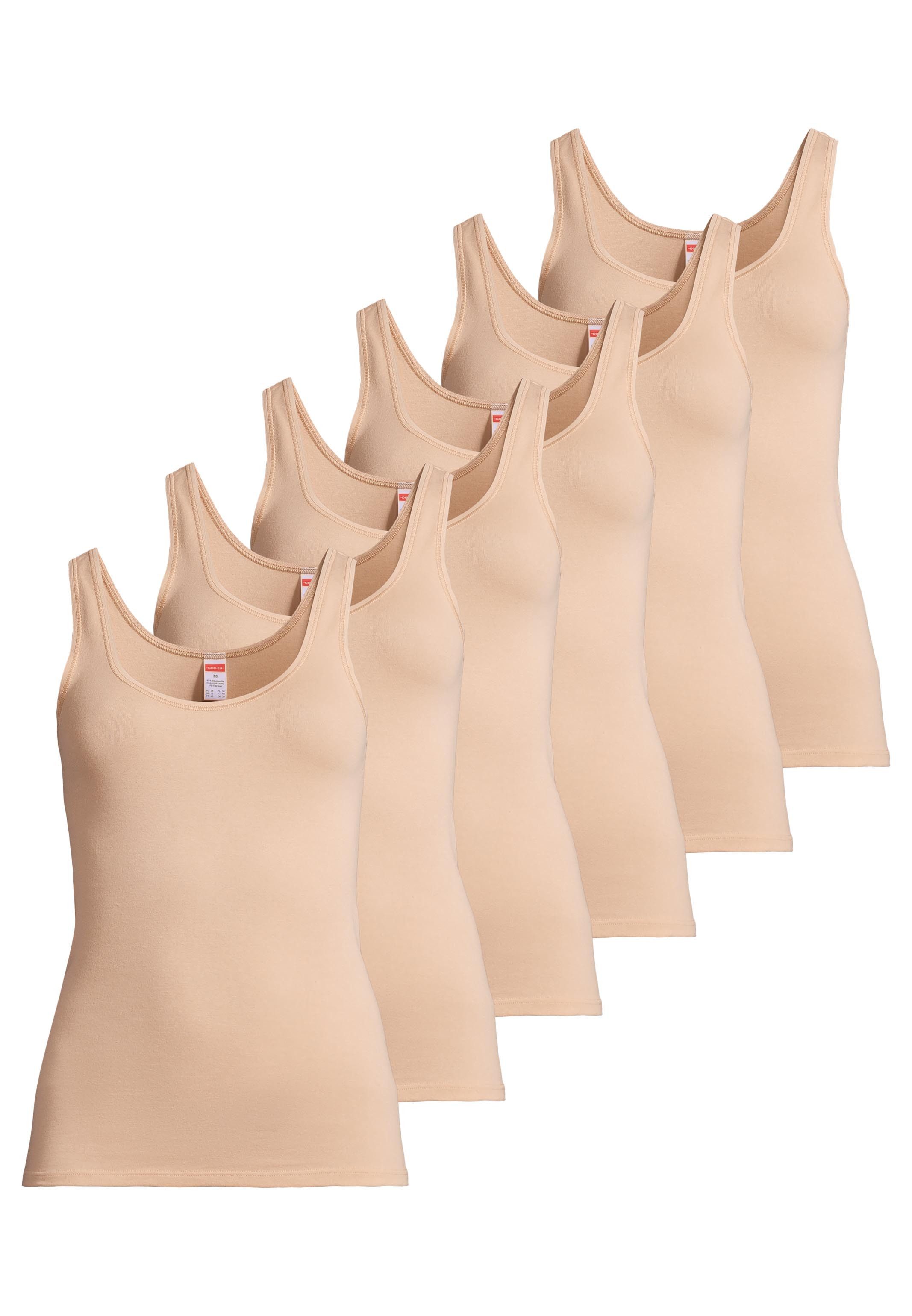 Unterhemd 6er Pack Feinripp