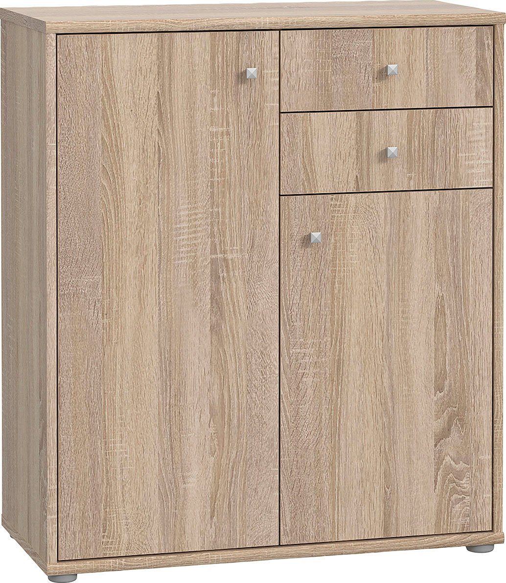 FORTE Kommode Tempra, Kommode, 2 Türen, 2 Schubkästen, viel Stauraum, Breite 73,7 cm