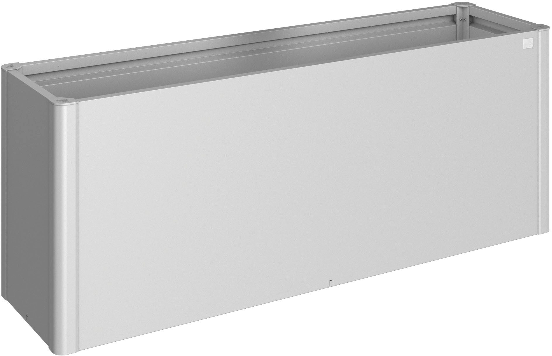 Biohort Hochbeet 2x0,5 silber-metallic, 201x53x77 cm, extrem langlebig, aus Metall