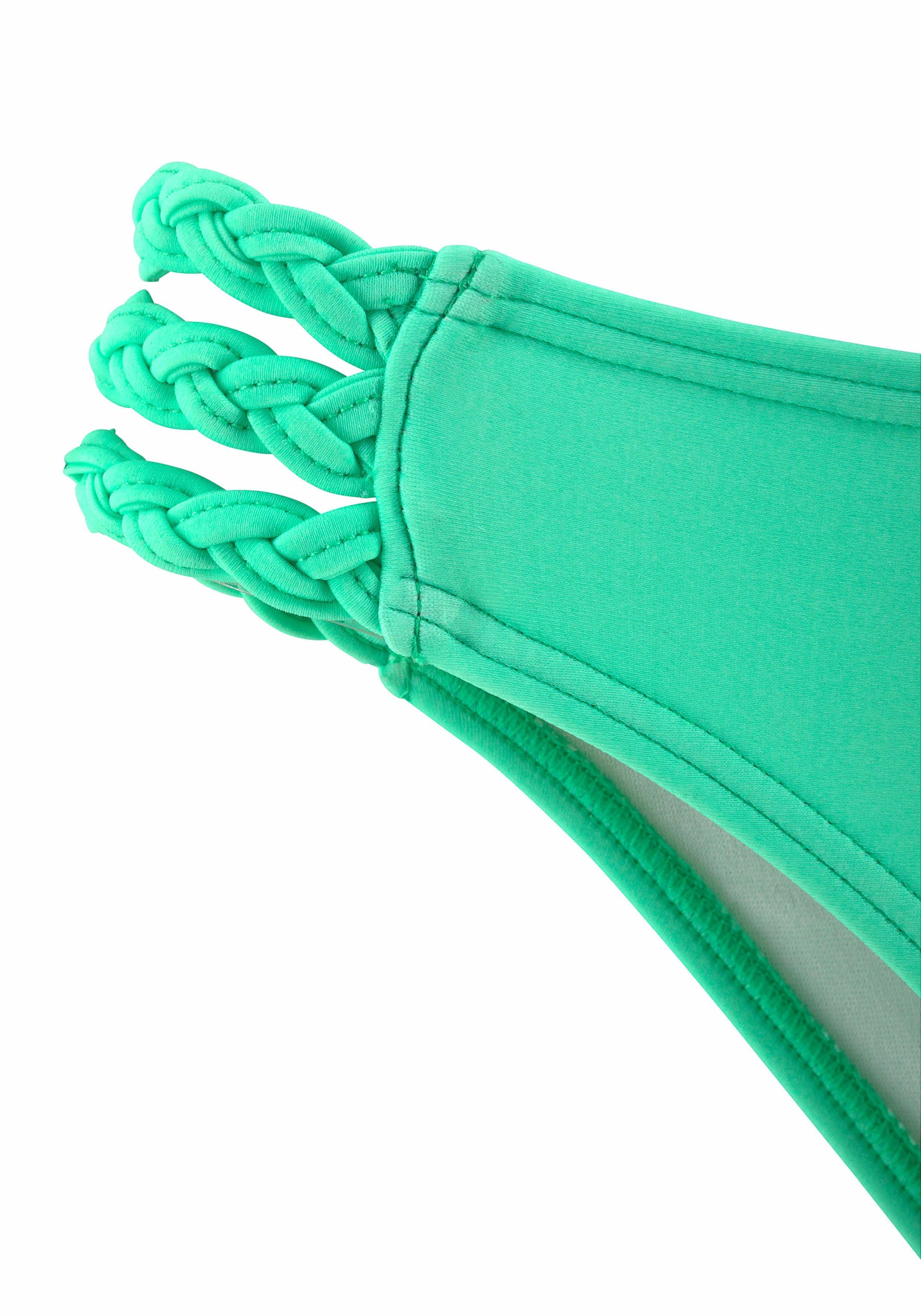 Buffalo Bügel-Bandeau-Bikini trendiger Look, mit abnehmbaren Trägern, mit geflochtenen Details