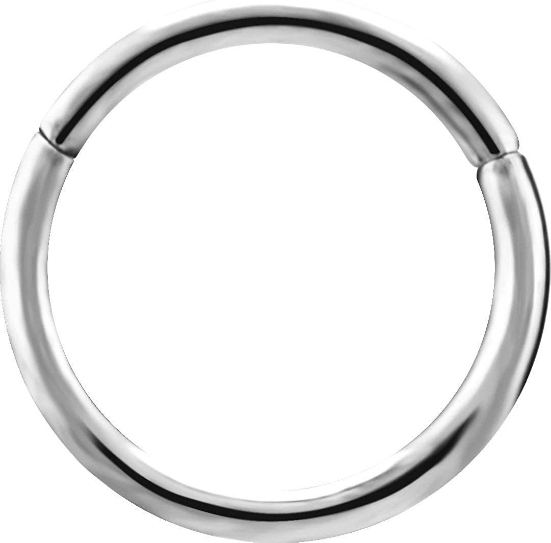 G23 Charnier/Septum 1,0x6mm Clicker Ring Nasenpiercing Ohrring Segmentring - Titan Hinged Karisma Silber Helix Piercing