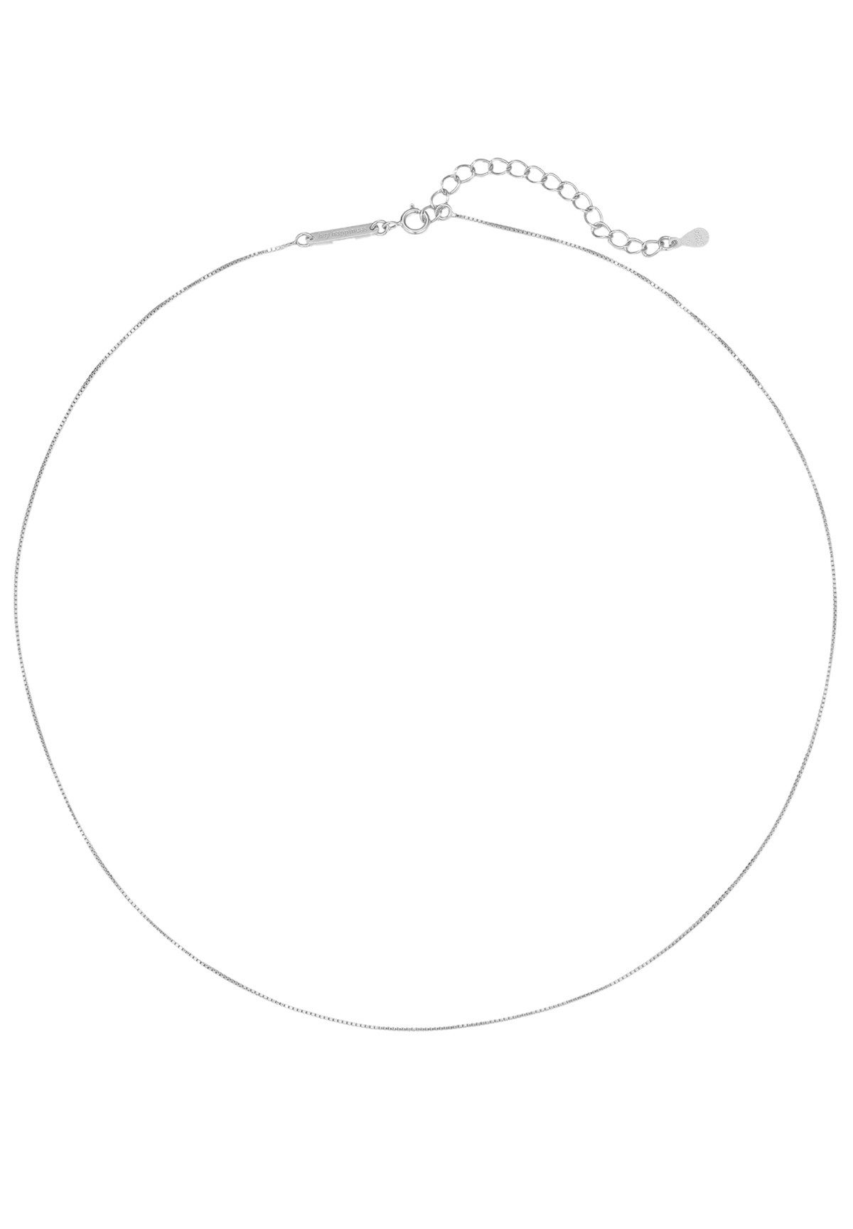 Hey Happiness Silberkette Venezianer, Feine Kastennkette 51 cm, Silberkette Herren 925 ohne Anhänger, 18k vergoldet