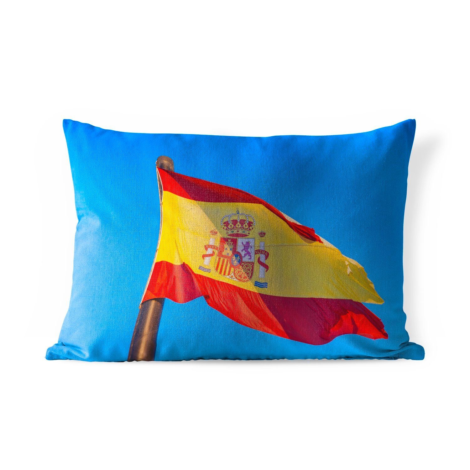 MuchoWow Dekokissen Die Nationalflagge von Spanien, Outdoor-Dekorationskissen, Polyester, Dekokissenbezug, Kissenhülle