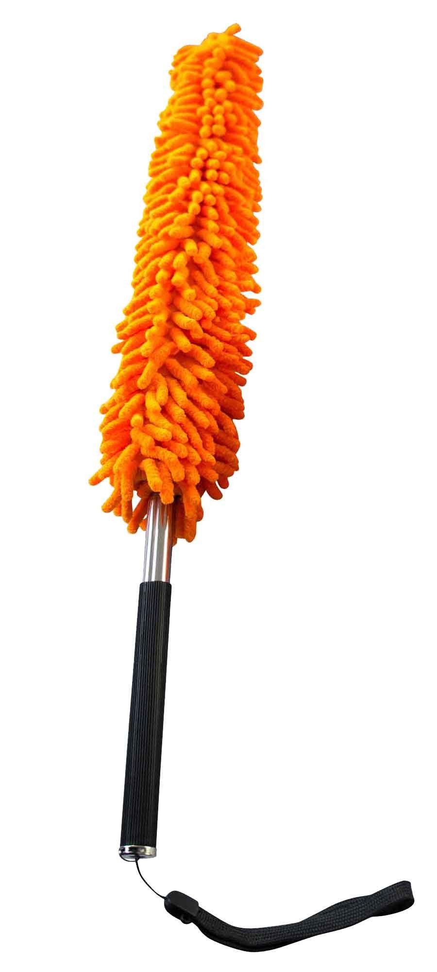 Muxel Staubwedel mit ausziehbarem Teleskop-Stiel und flexiblen Köpfen Reinigungstücher (Mikrofaser, Ausziehbar)