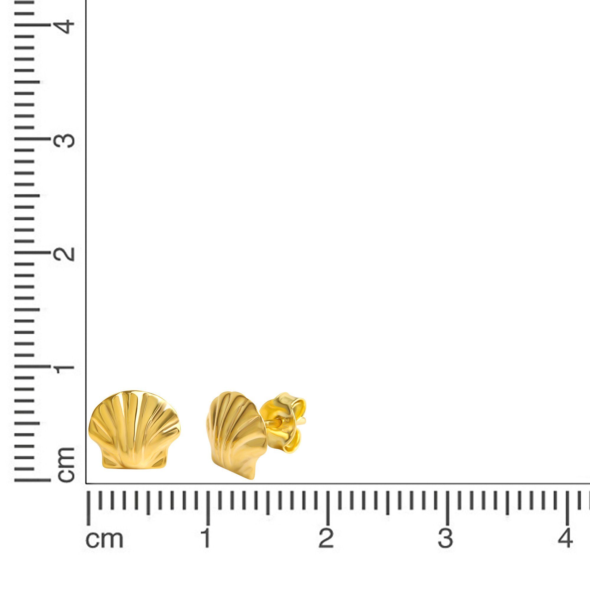 Fascination by Ellen K. Paar Ohrstecker 333 Gold glanz Motiv Muschel günstig online kaufen