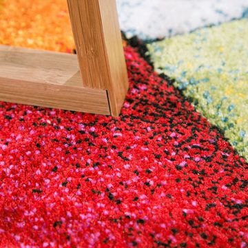 Teppich Kurzflor Teppich Karo-Design Bunt, Paco Home, Läufer, Höhe: 16 mm