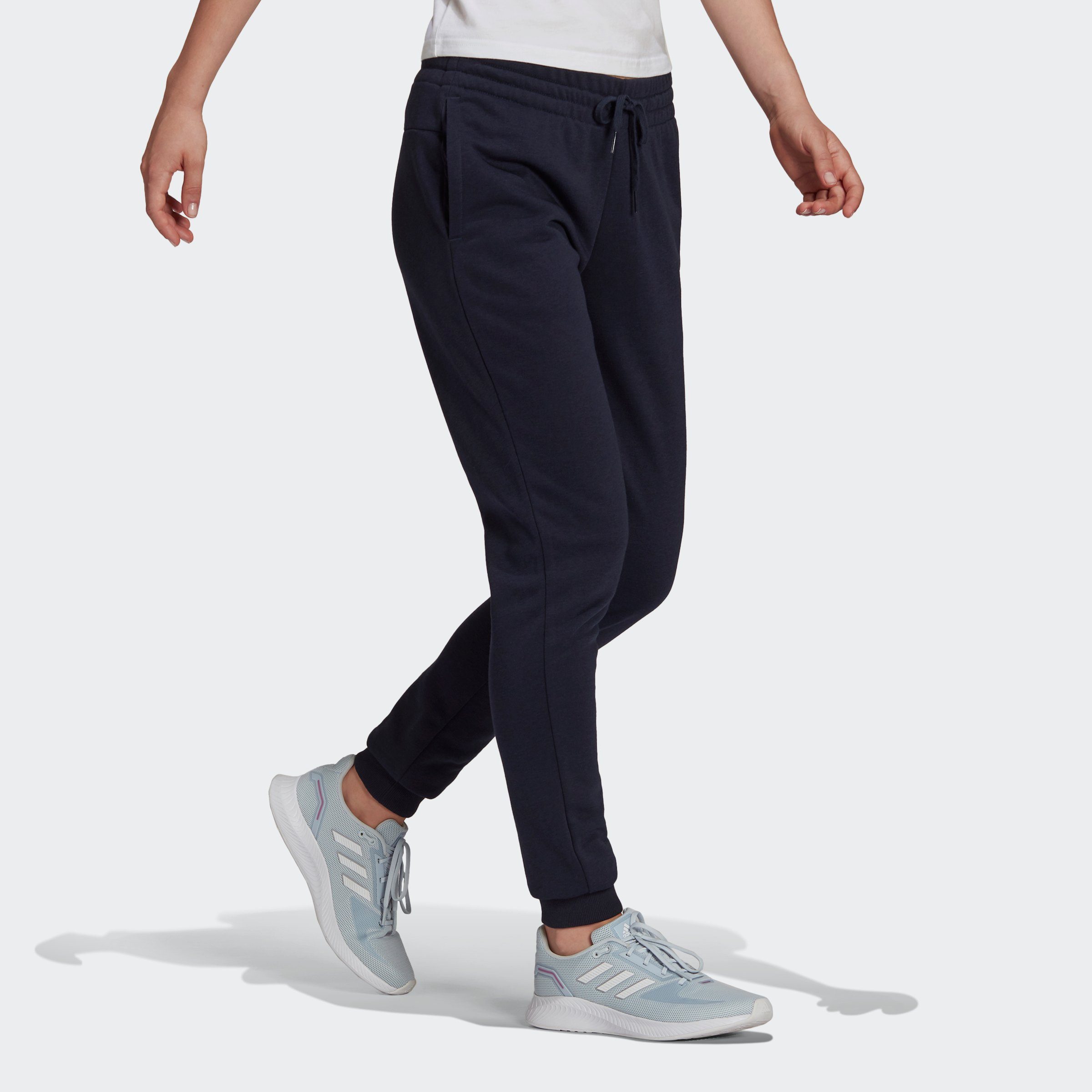 adidas Sportswear Sporthose ESSENTIALS LOGO LEGINK/WHITE TERRY FRENCH (1-tlg) HOSE