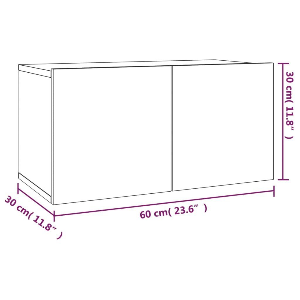 furnicato Grau TV-Schrank-Set 2-tlg. TV-Schrank Holzwerkstoff Sonoma