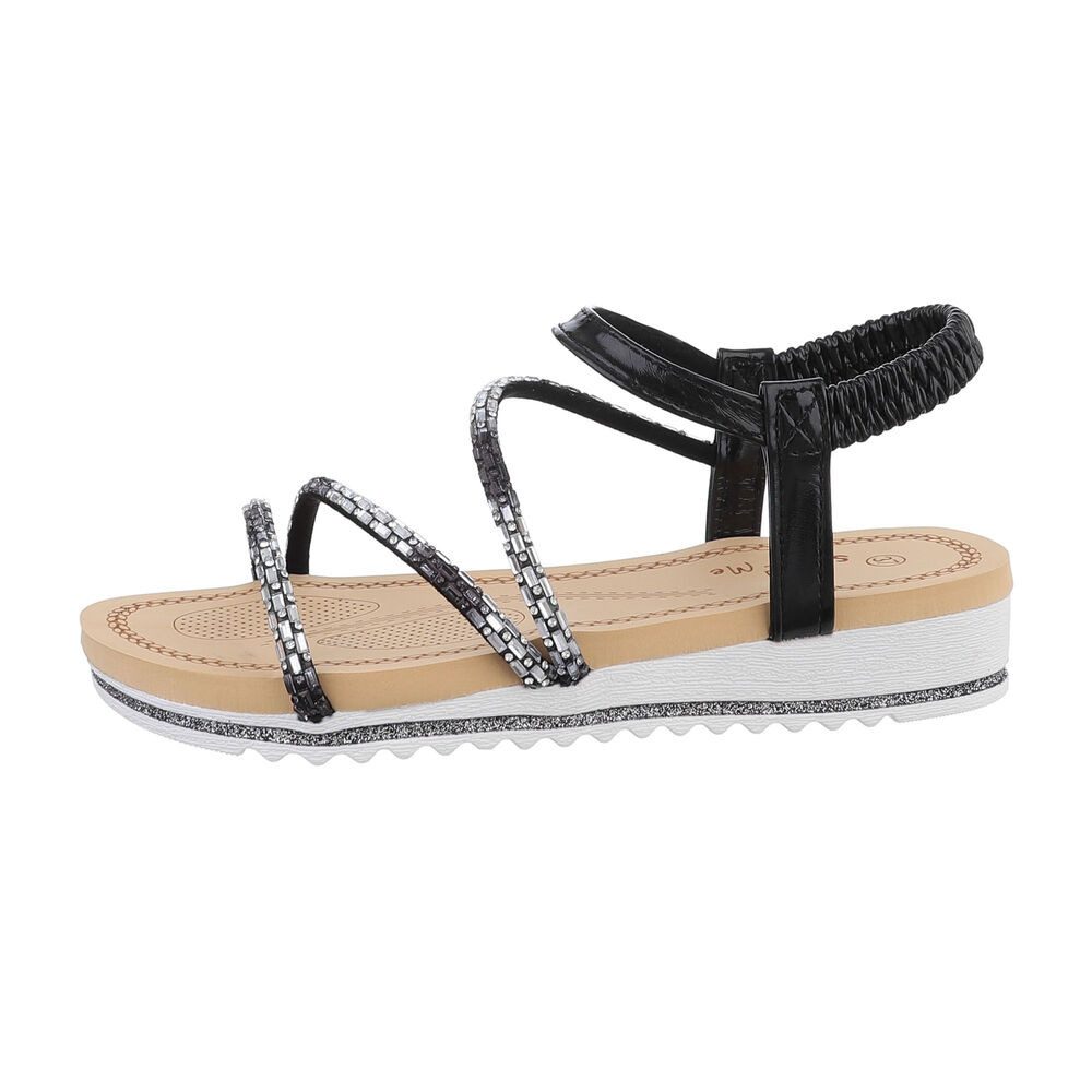 Ital-Design Damen Freizeit Riemchensandalette (85960205) Keilabsatz/Wedge K günstig online kaufen