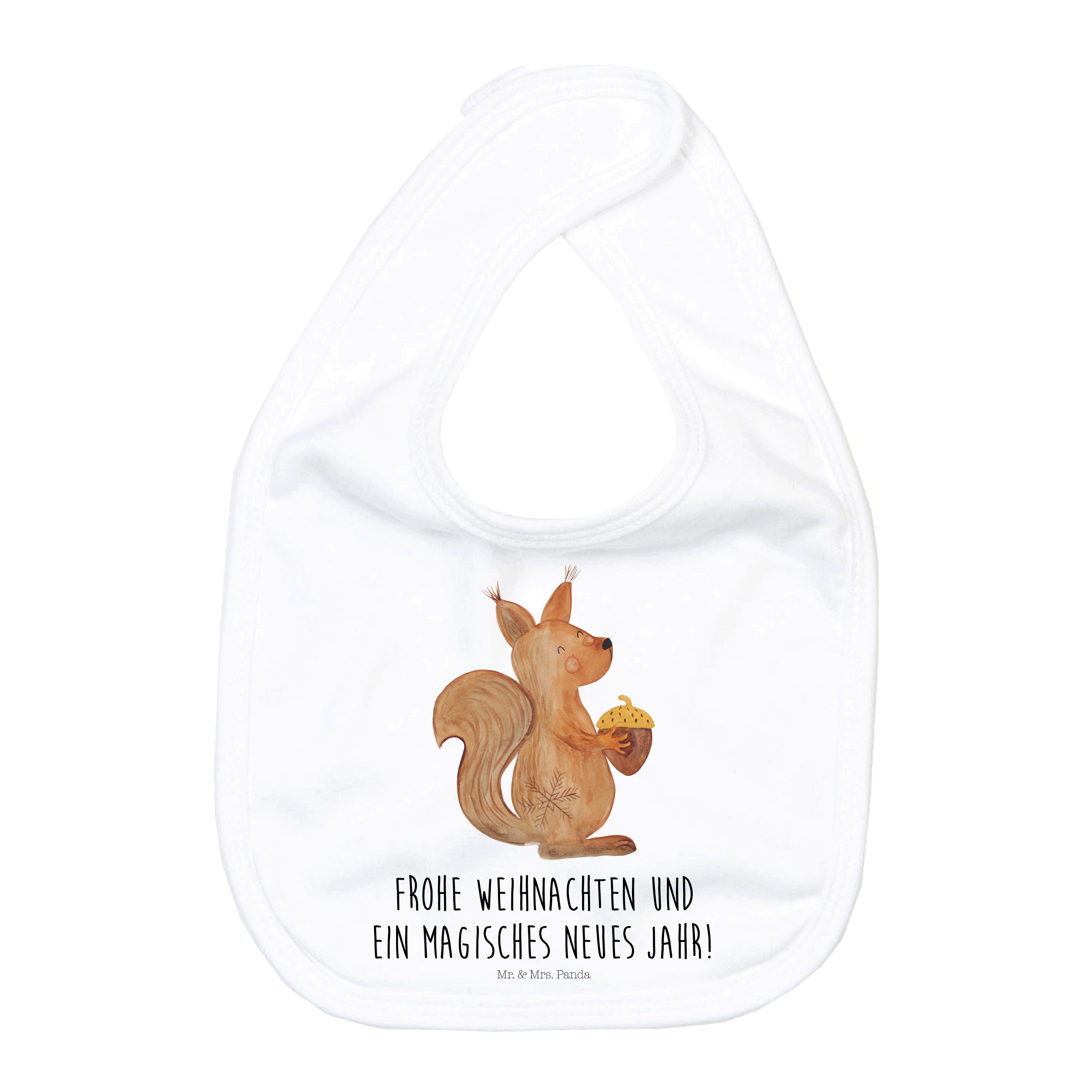 Tragetuch Eichhörnchen Weihnachtszeit - Weiß - Geschenk, Geschenk zur Geburt, G
